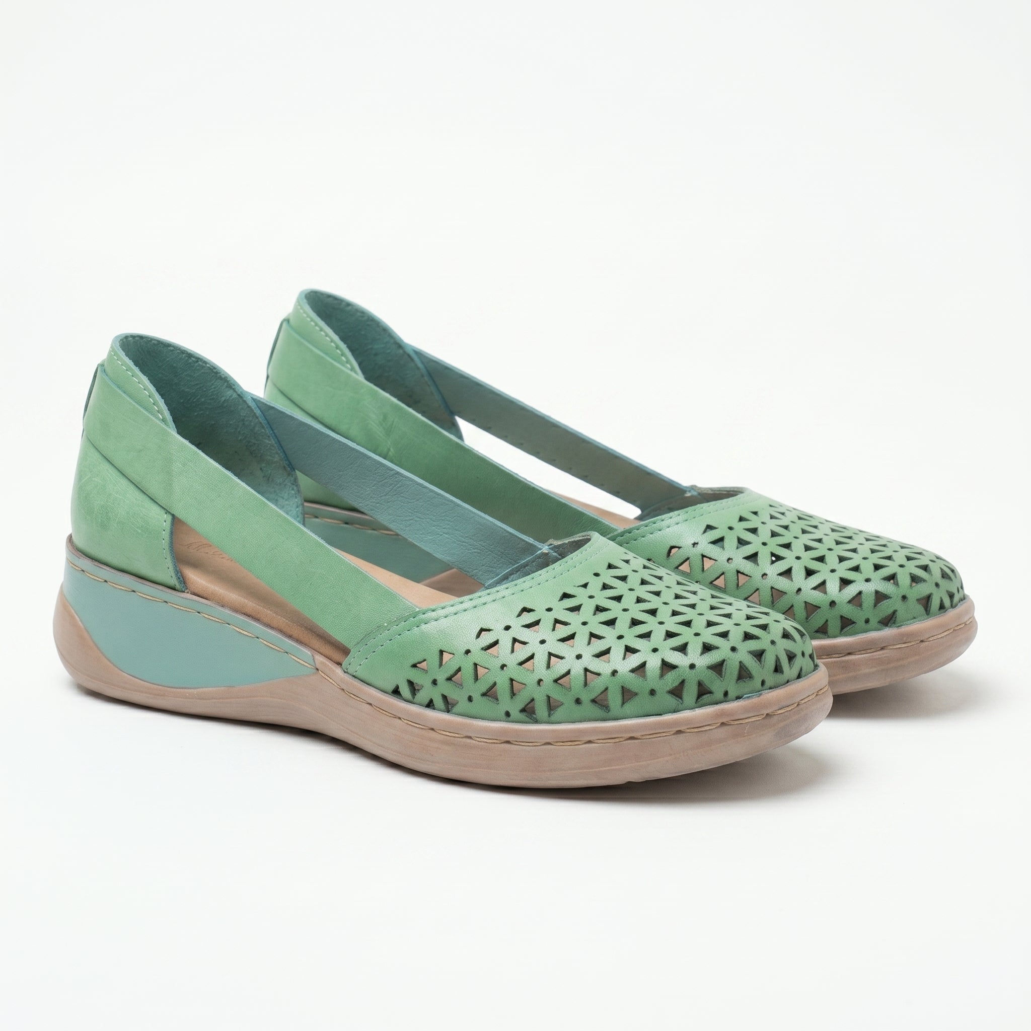 Lily - Women's Orthopaedic Breathable Loafers - Loafers - Green - Taylor & Bennett