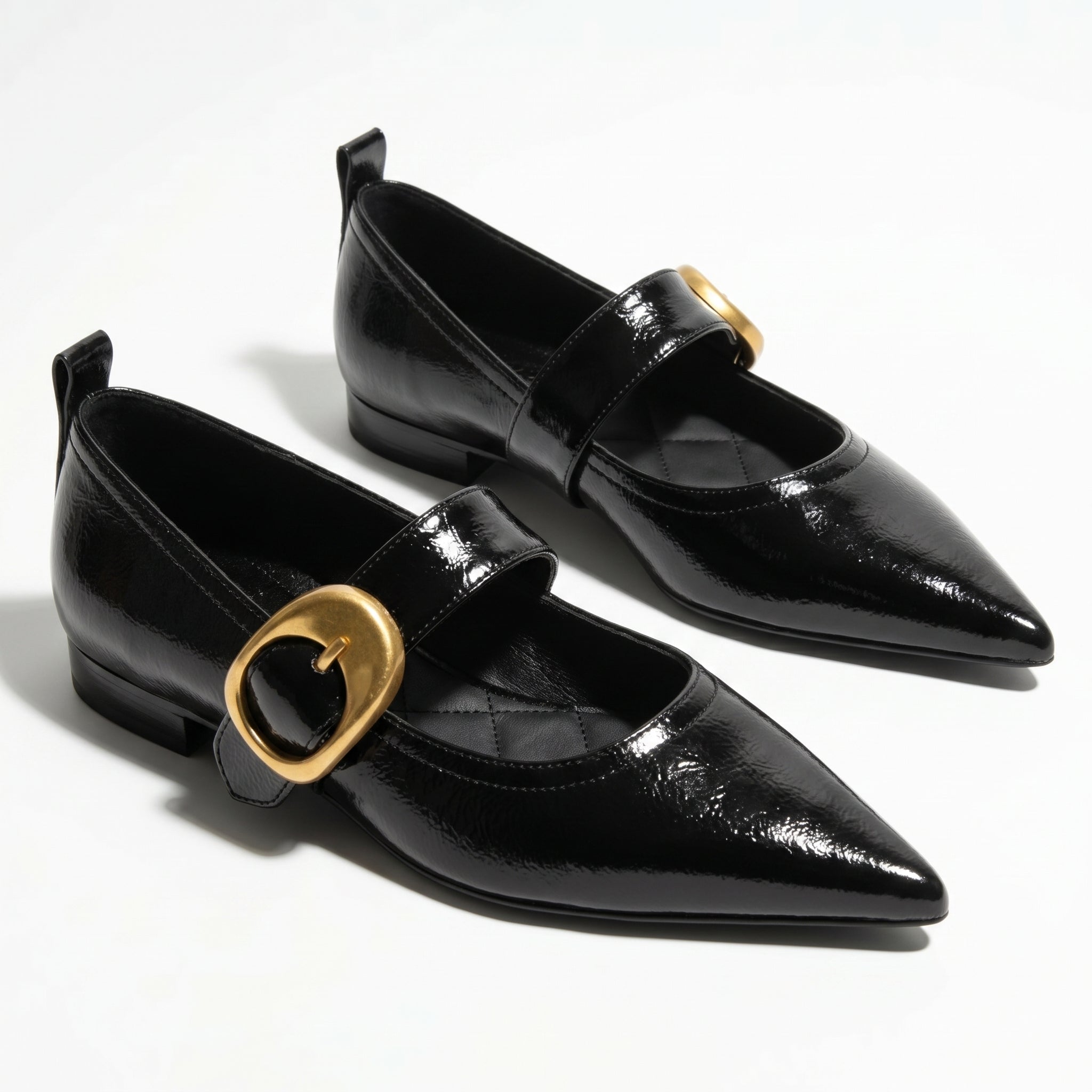 Lily - Women's Pointed Toe Slip - on Flats - Sandal - Black - Taylor & Bennett