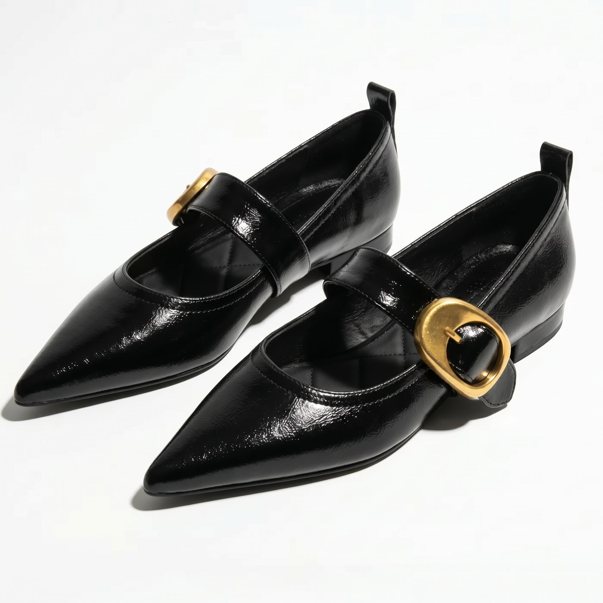 Lily - Women's Pointed Toe Slip - on Flats - Sandal - Black - Taylor & Bennett