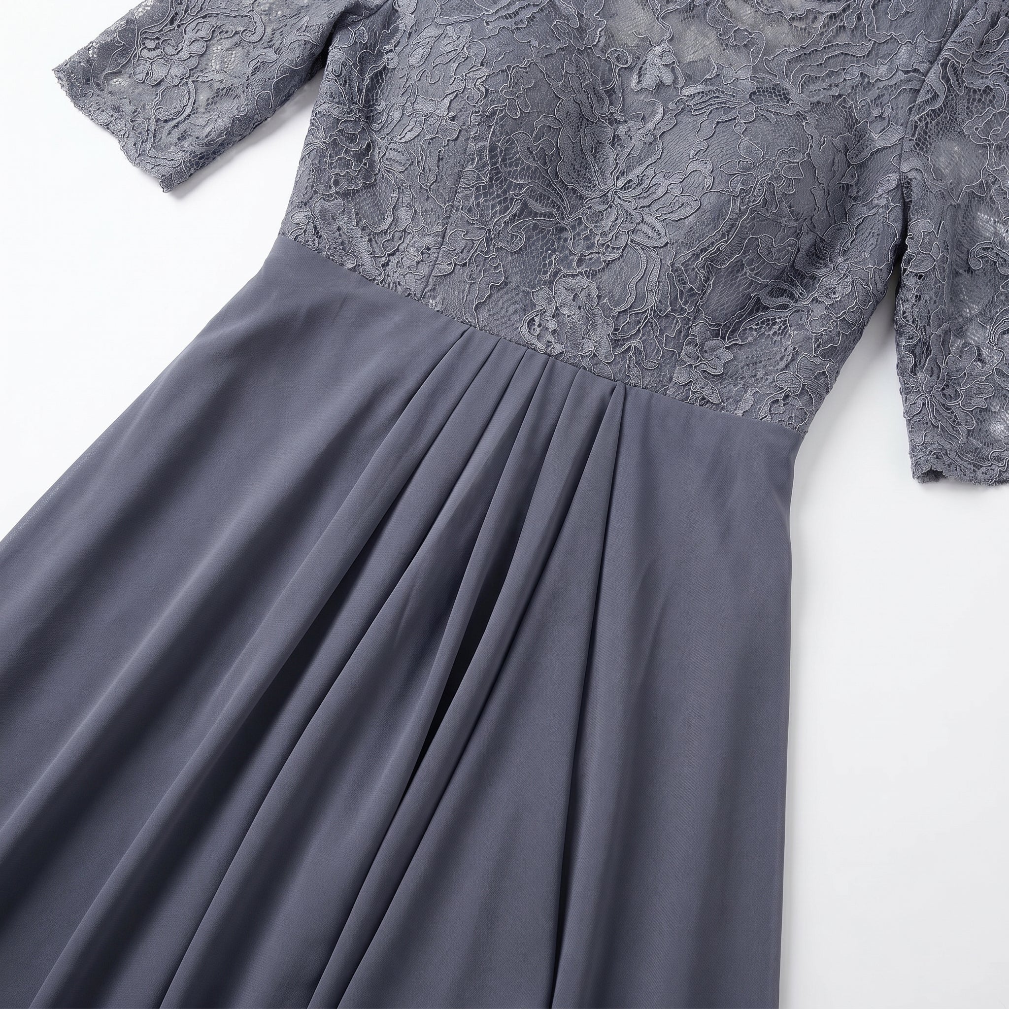 Louisa - Women's Lace and Chiffon Midi Dress - Dress - Purple - Taylor & Bennett