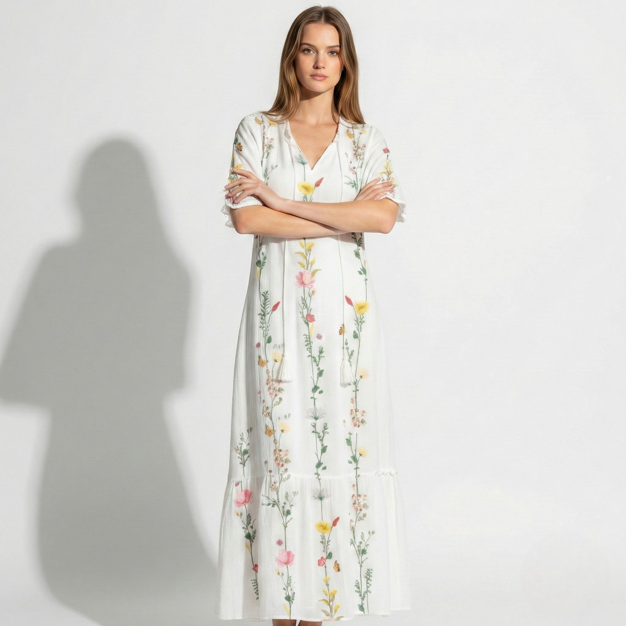 Lucy - Women's Bohemian Maxi Dress with Loose Fit - Dresses - Style 4 - Taylor & Bennett