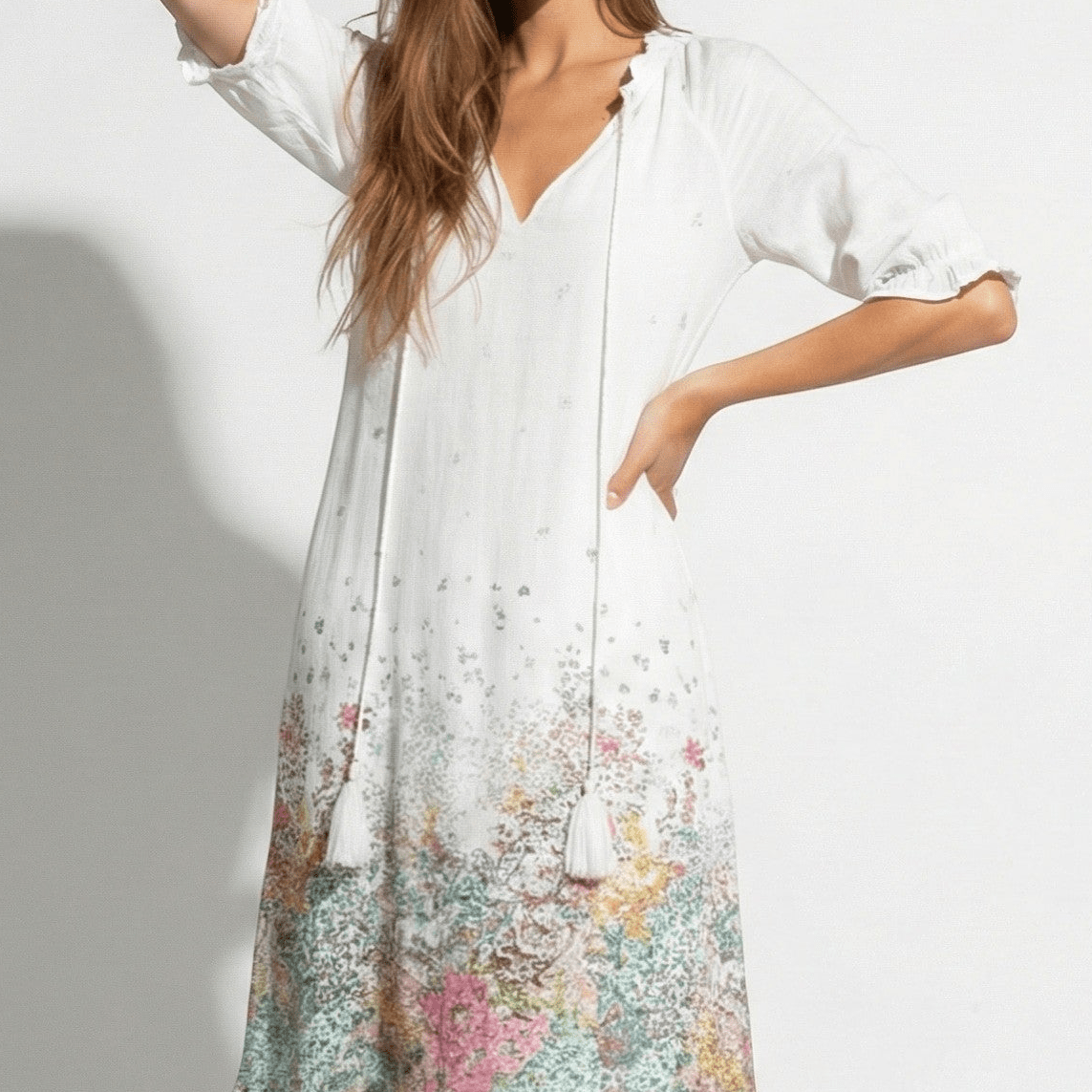 Lucy - Women's Bohemian Maxi Dress with Loose Fit - Dresses - Style 3 - Taylor & Bennett
