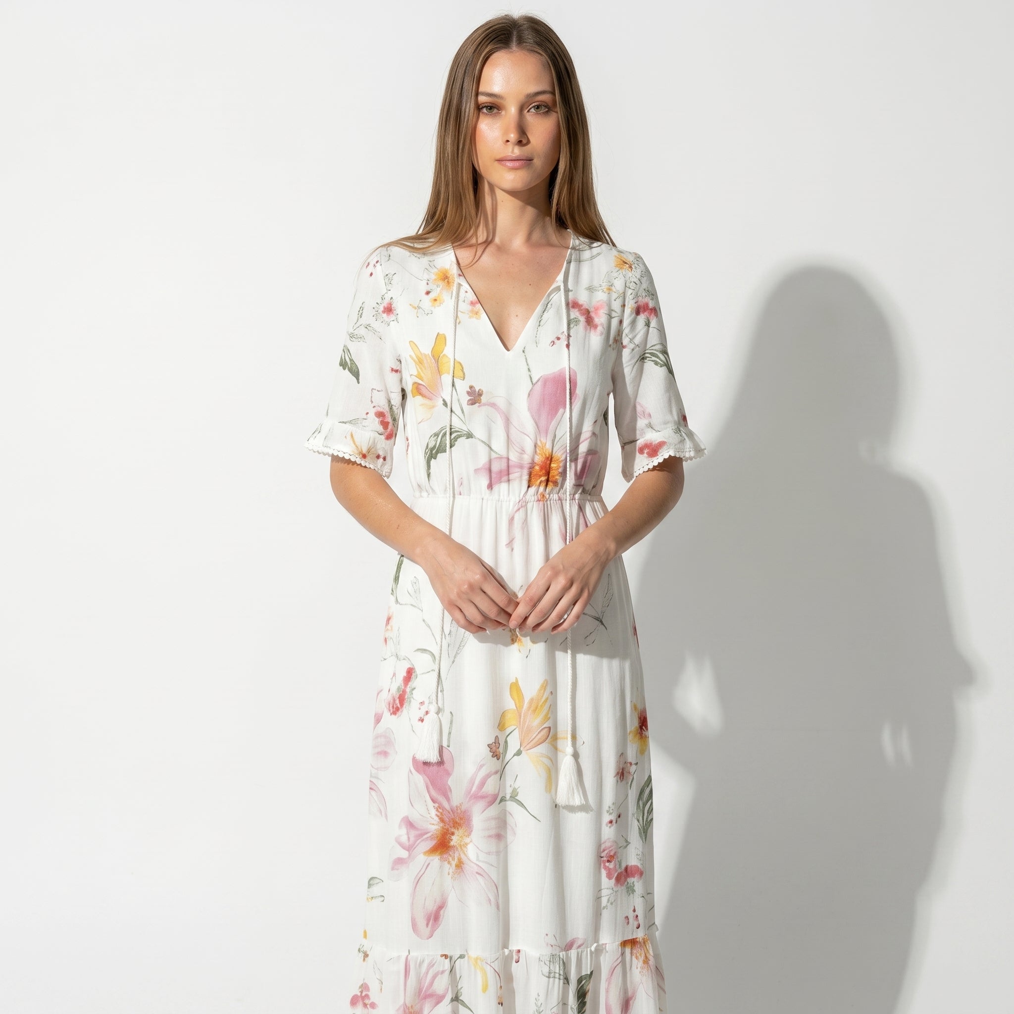 Lucy - Women's Summer Maxi Dress - Dresses - Pink - Taylor & Bennett