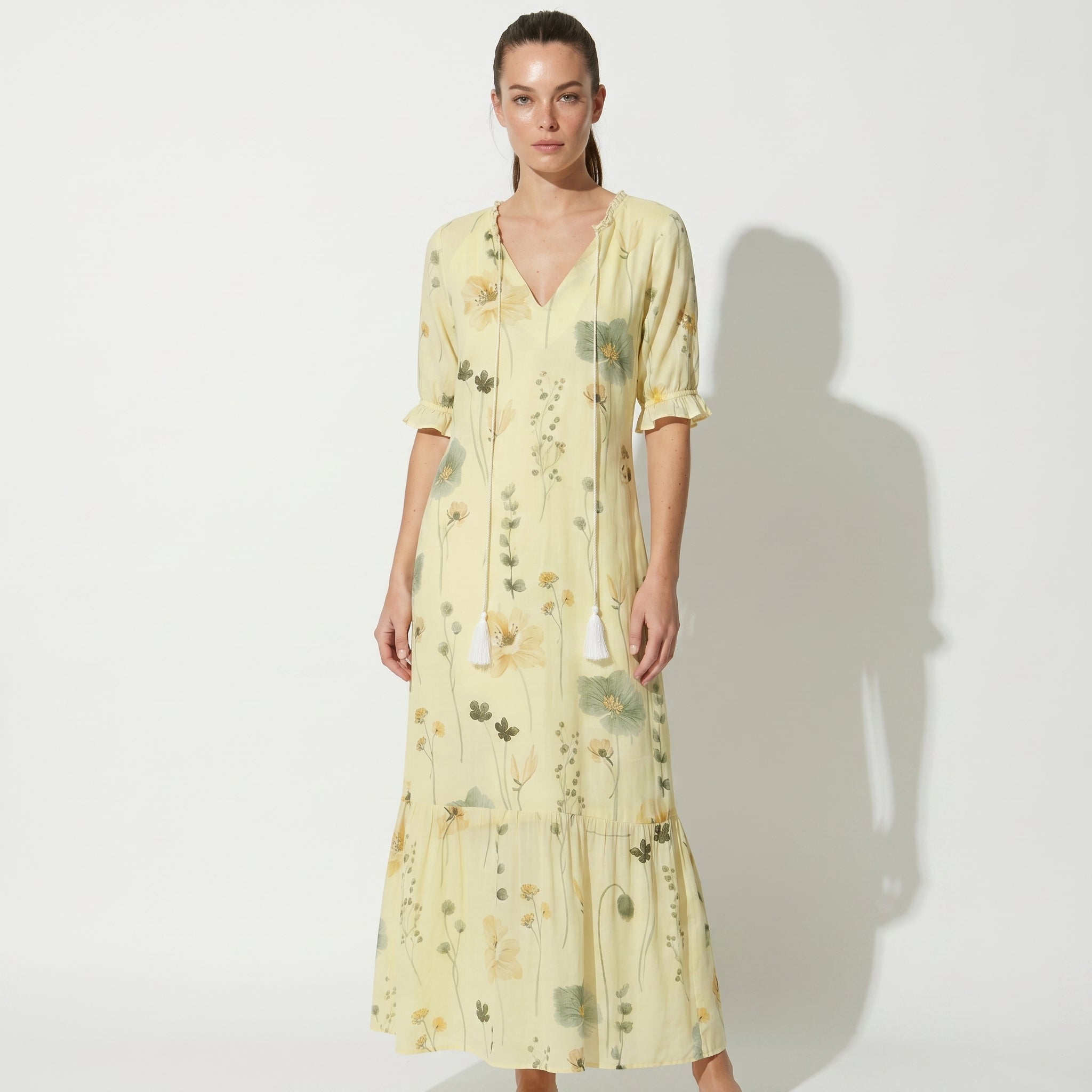 Lucy - Women's Summer Maxi Dress - Dresses - Yellow - Taylor & Bennett