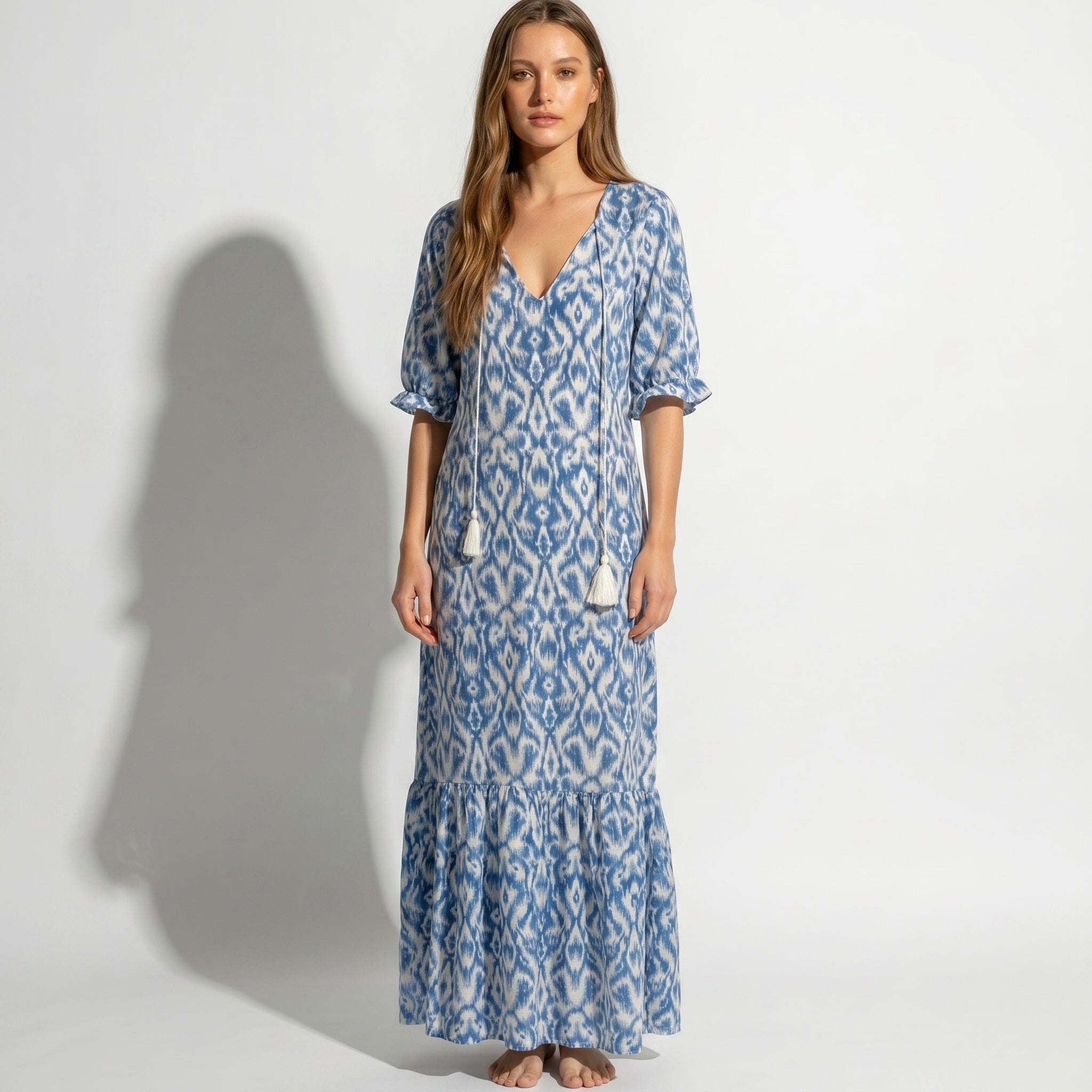Lucy - Women's Summer Maxi Dress - Dresses - Blue - Taylor & Bennett