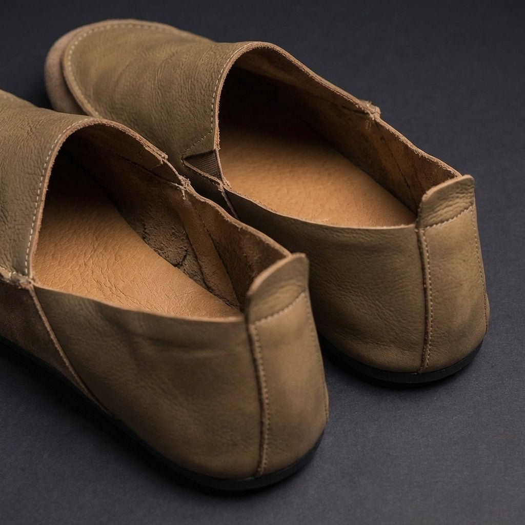 Marcus - Men's Casual Round Toe Flat Loafers - Loafers - Khaki - Taylor & Bennett