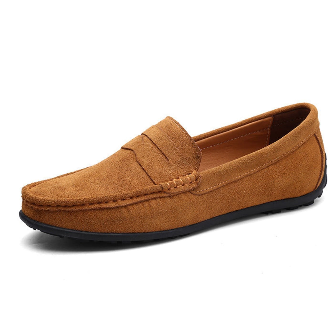 Marcus - Men's Penny Strap Loafers - Loafers - Brown - Taylor & Bennett
