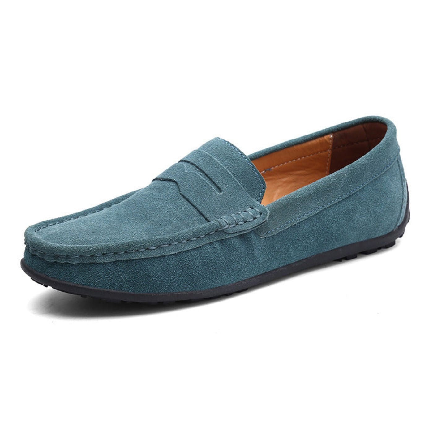 Marcus - Men's Penny Strap Loafers - Loafers - Grey - Taylor & Bennett