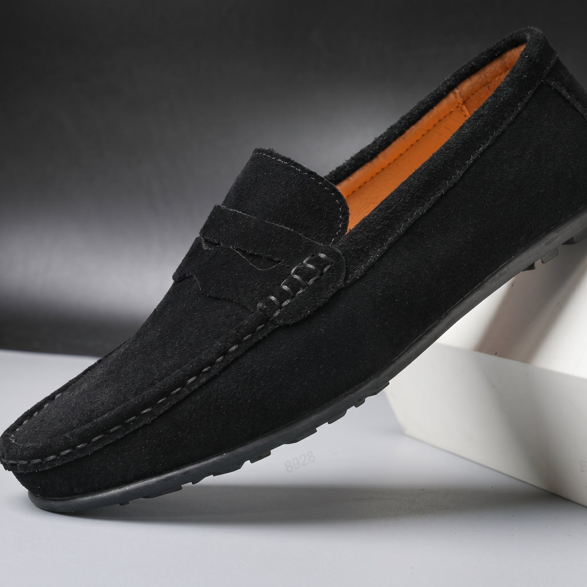 Marcus - Men's Penny Strap Loafers - Loafers - Black - Taylor & Bennett