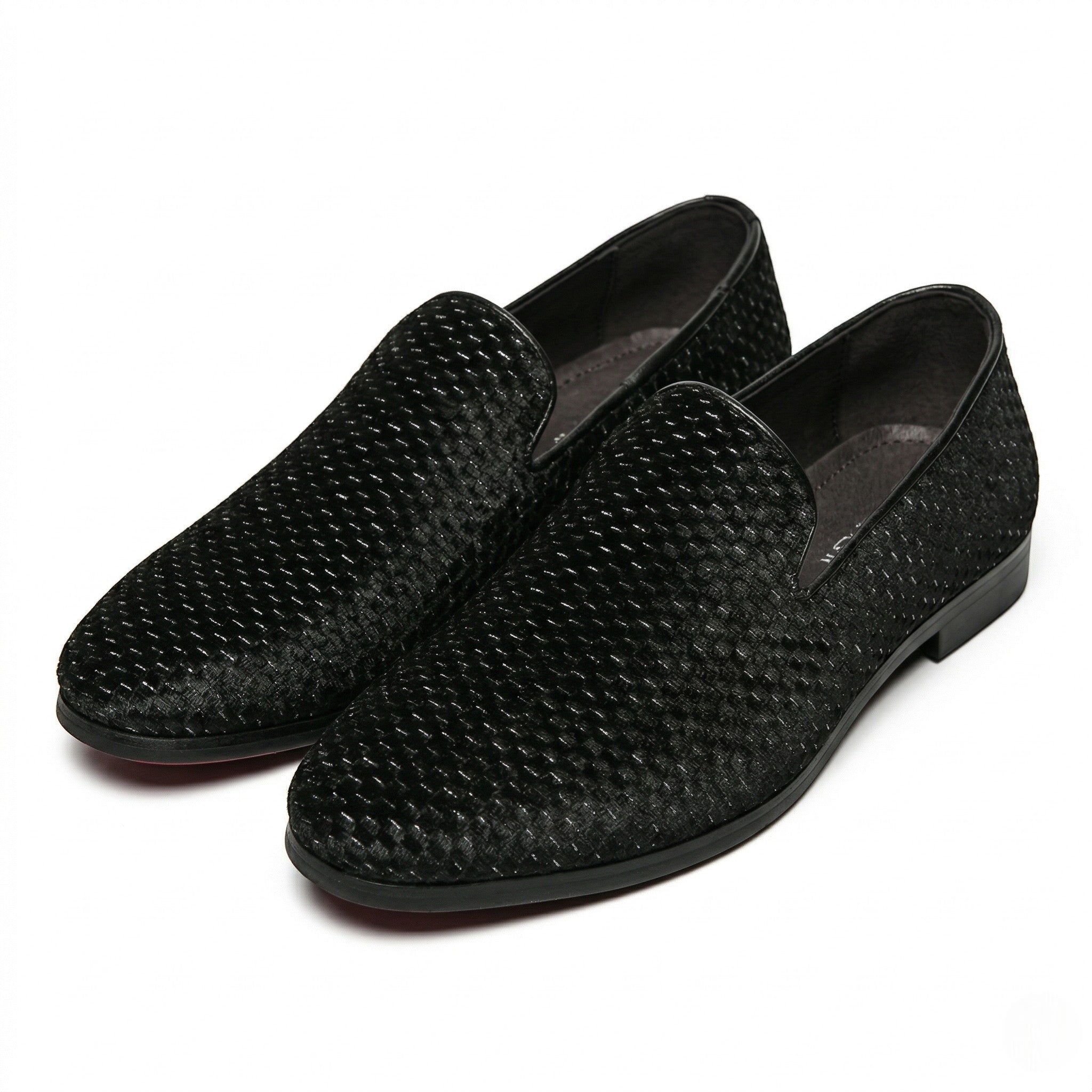Marcus - Men's Slip - On Woven Loafers - Loafers - Black - Taylor & Bennett