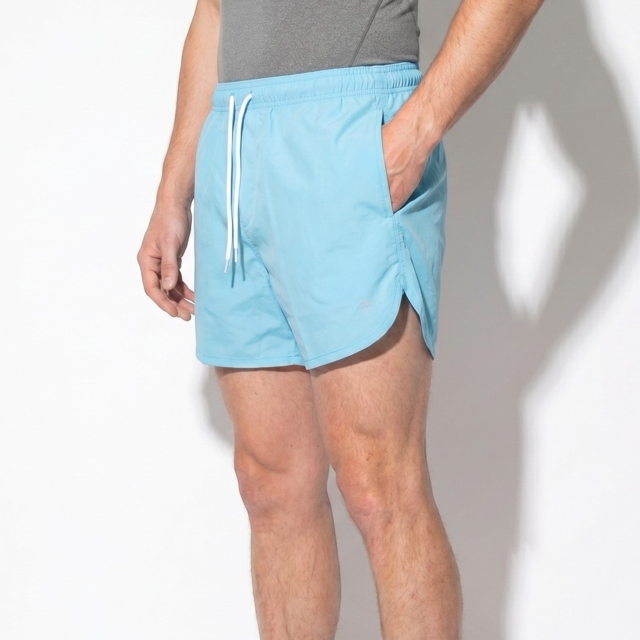 Marcus - Men's Swimming Shorts with Drawstring Waist - Shorts Men - Light Blue - Taylor & Bennett