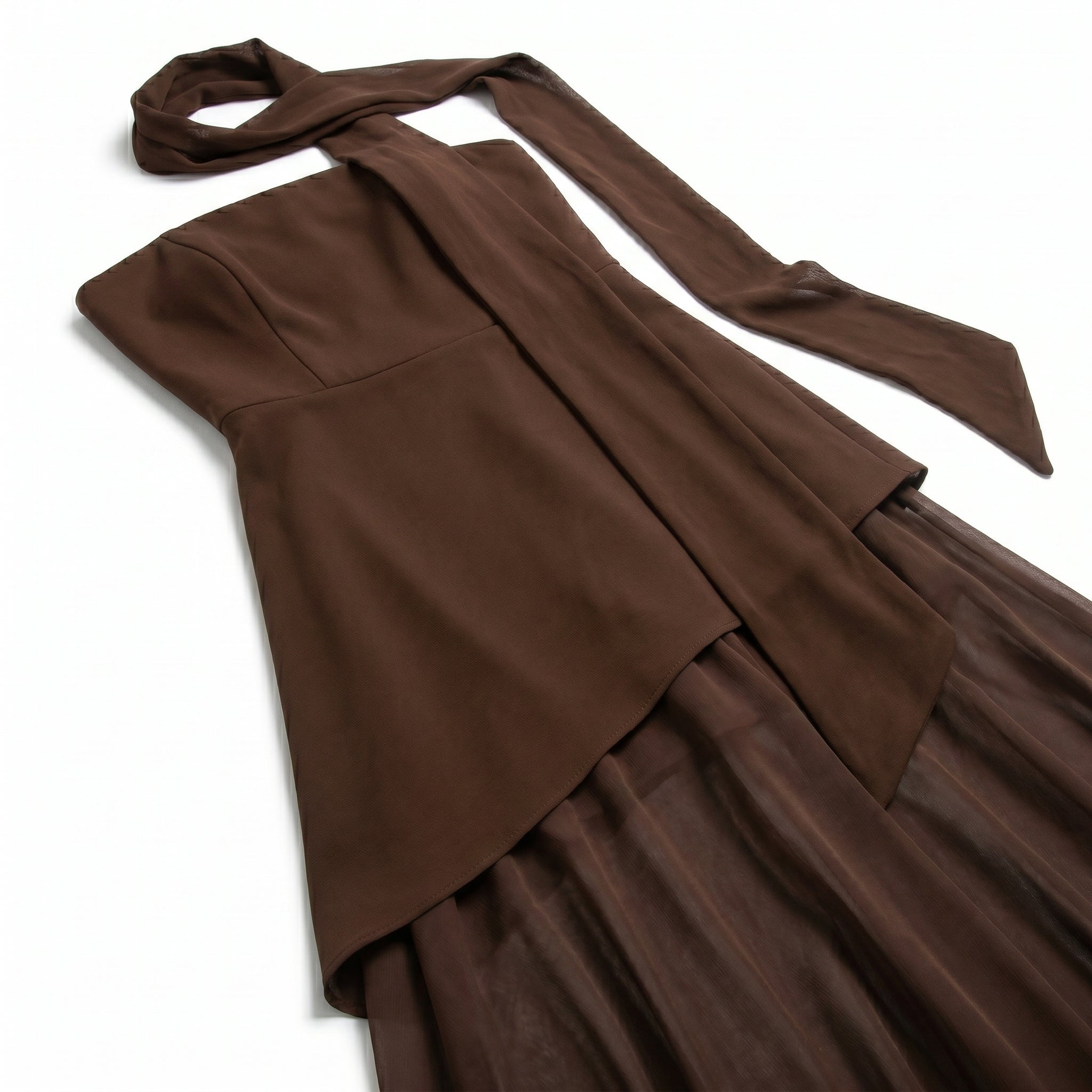 Mary - Women's Wedding Guest Maxi Dress - Dress - Brown - Taylor & Bennett