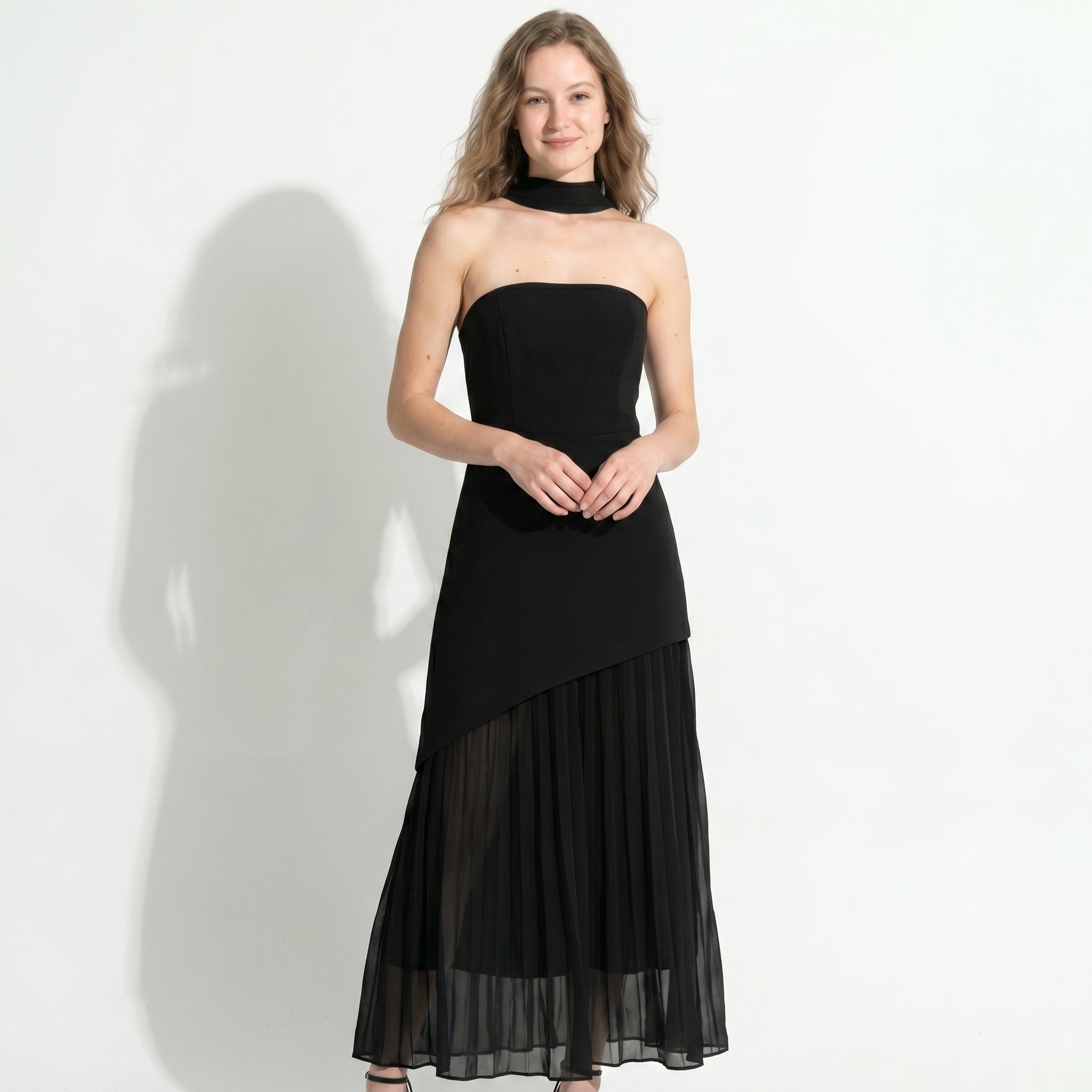 Mary - Women's Wedding Guest Maxi Dress - Dress - Black - Taylor & Bennett