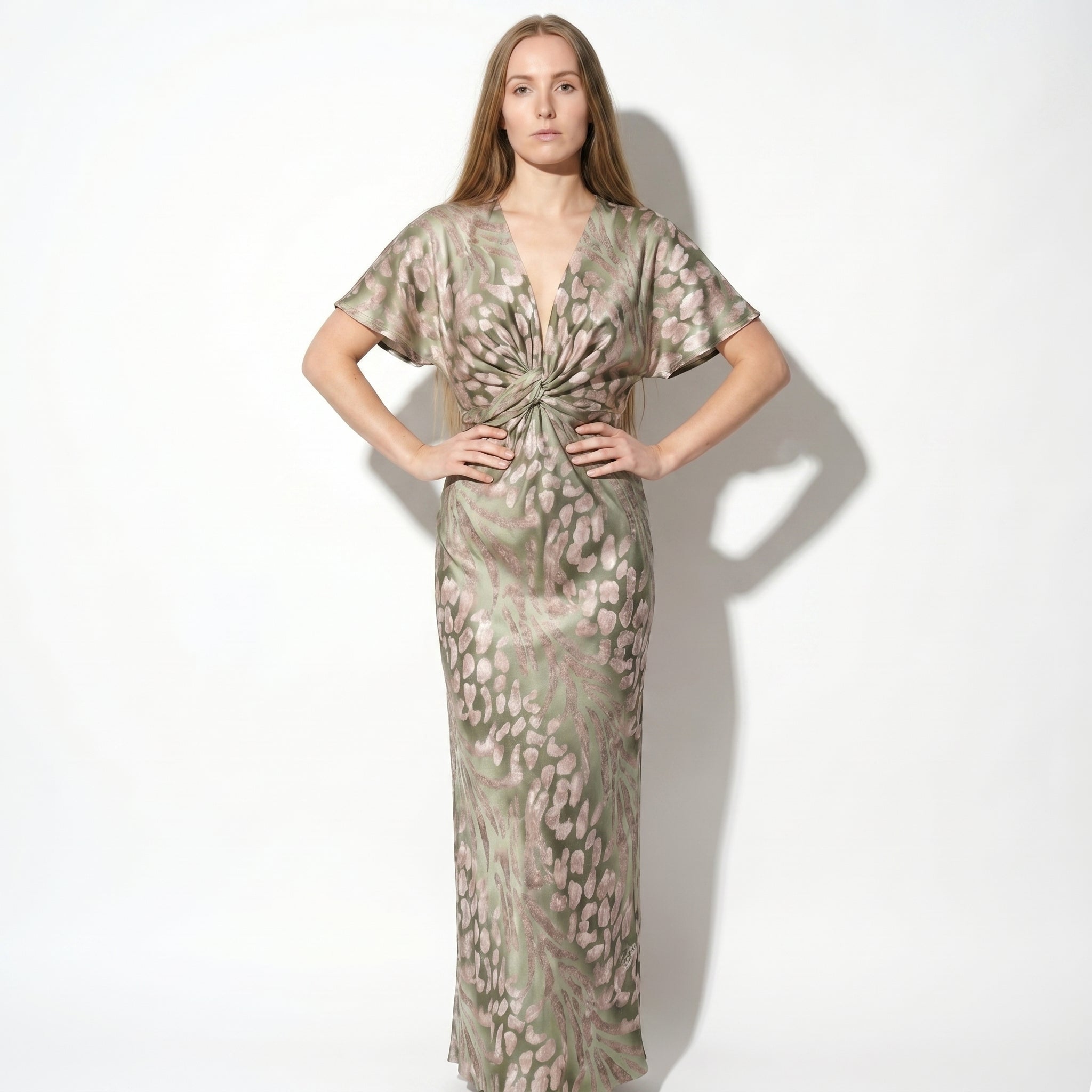 Maya - Women's Evening Maxi Dress - Dresses - Pink - Taylor & Bennett