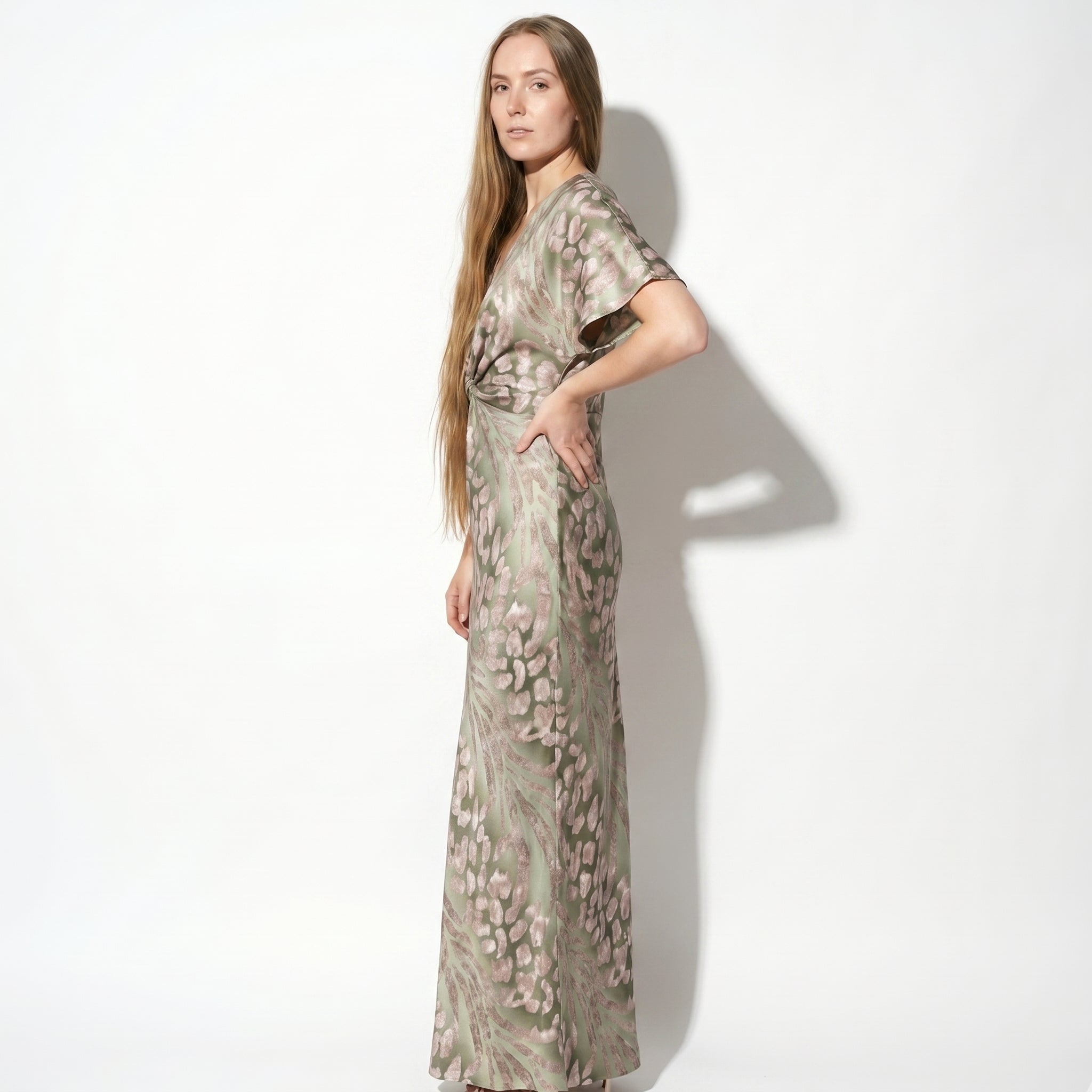 Maya - Women's Evening Maxi Dress - Dresses - Pink - Taylor & Bennett