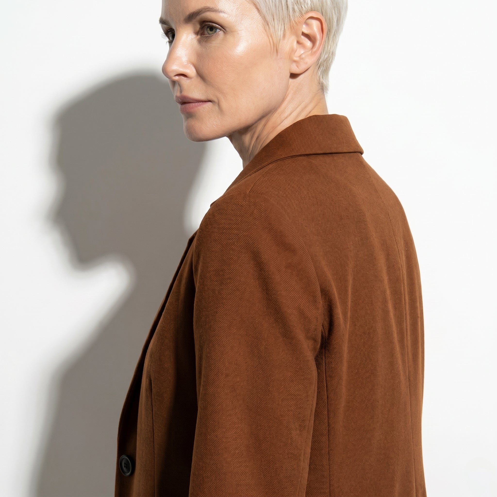Mia - Women's Single Button Formal Blazer - Blazer - Brown - Taylor & Bennett