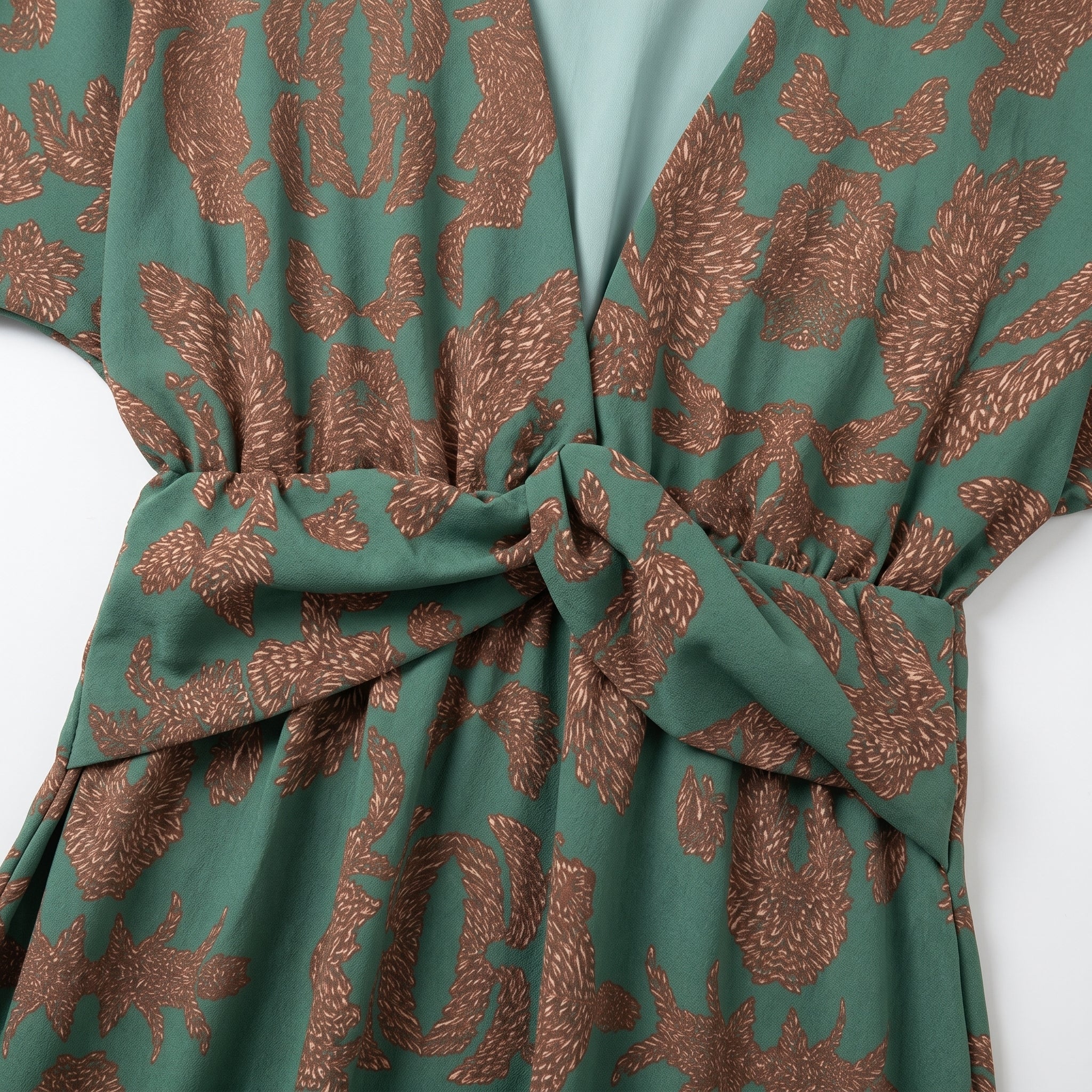Myrtle – Women's Casual Wrap Summer Midi Dress - Midi Dress - Green - Taylor & Bennett