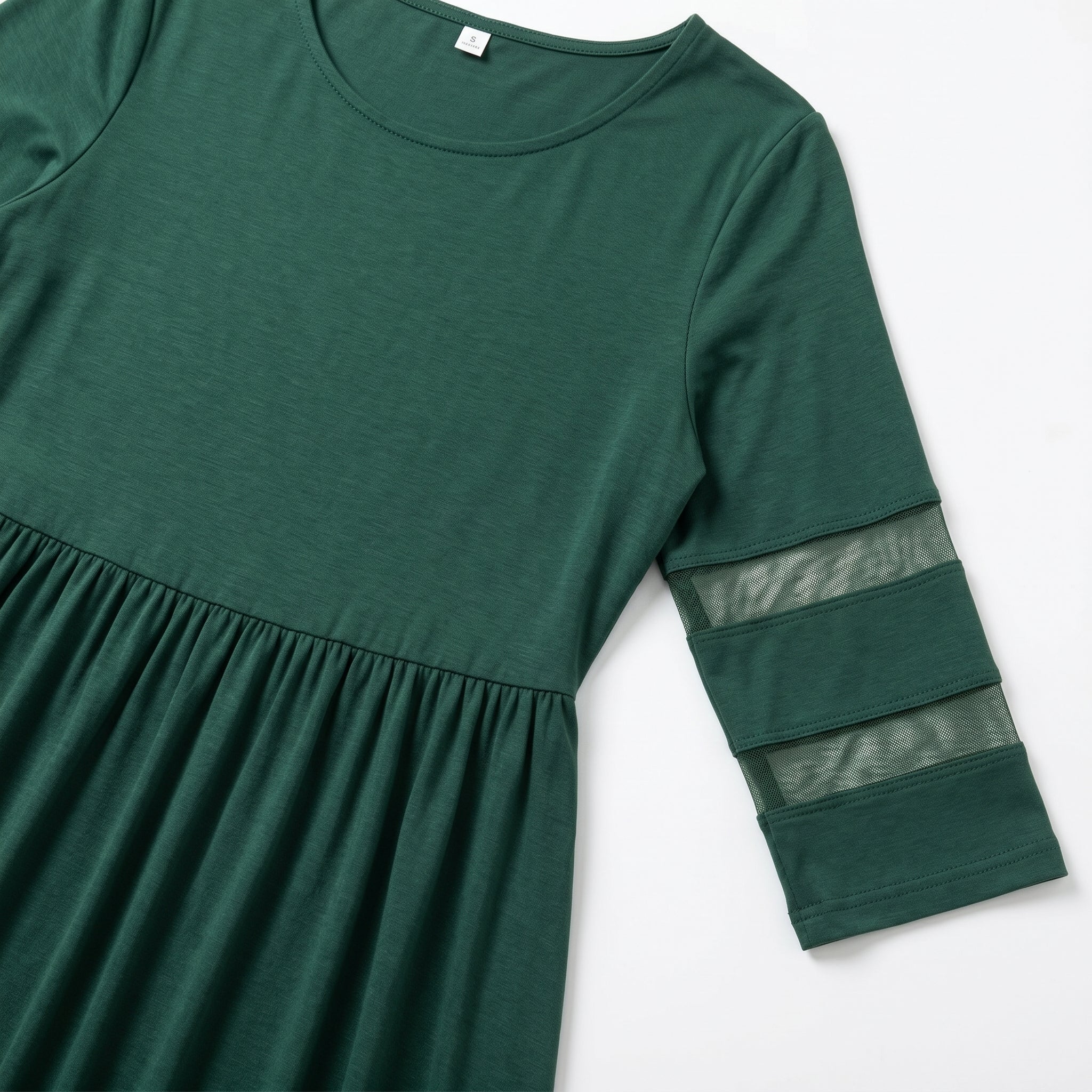 Nadia – Women's Summer Mesh Trim Maxi Dress - Maxi Dress - Green - Taylor & Bennett