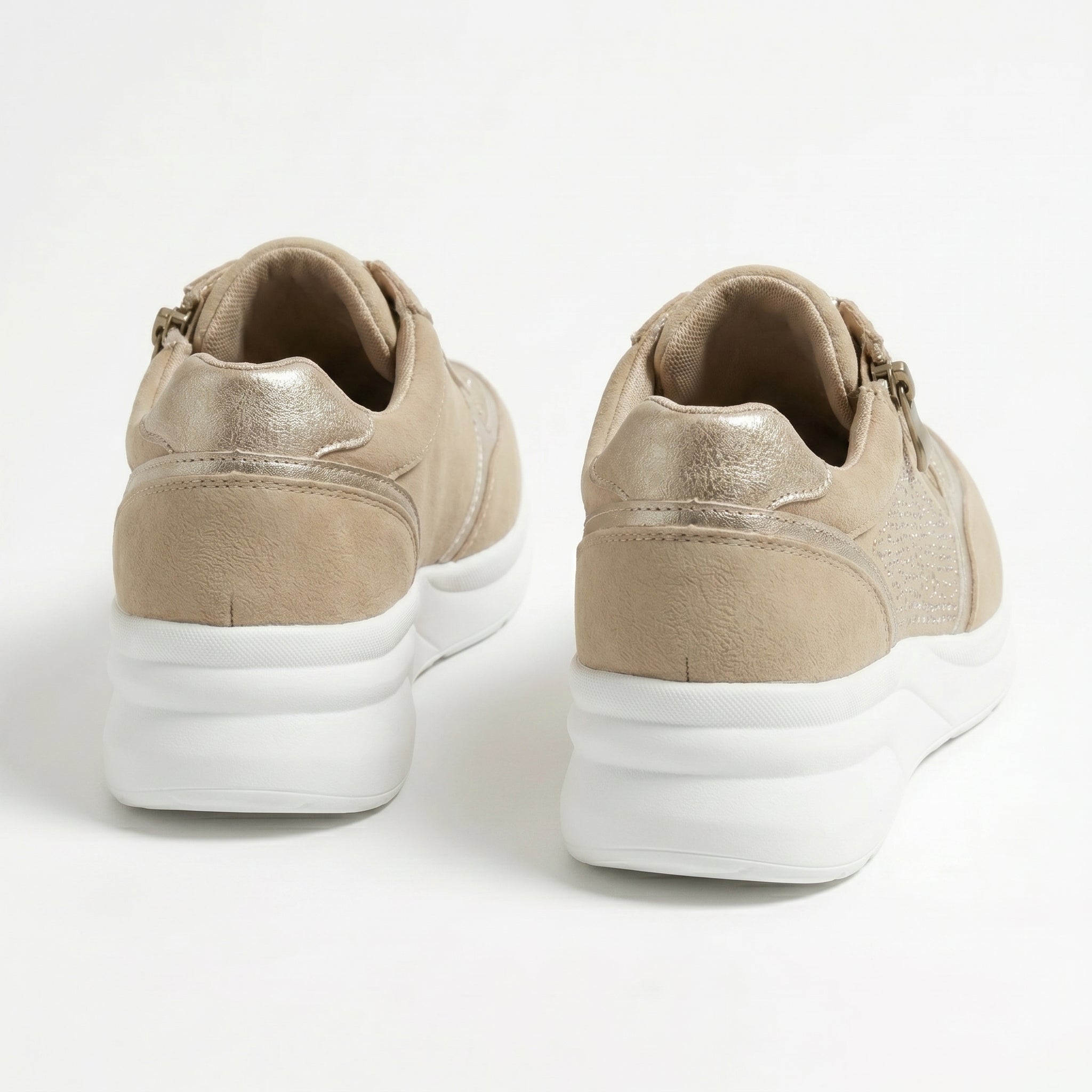 Naomi - Women's Orthopaedic Low - Top Walking Shoes - Orthopaedic Shoes - Apricot - Taylor & Bennett