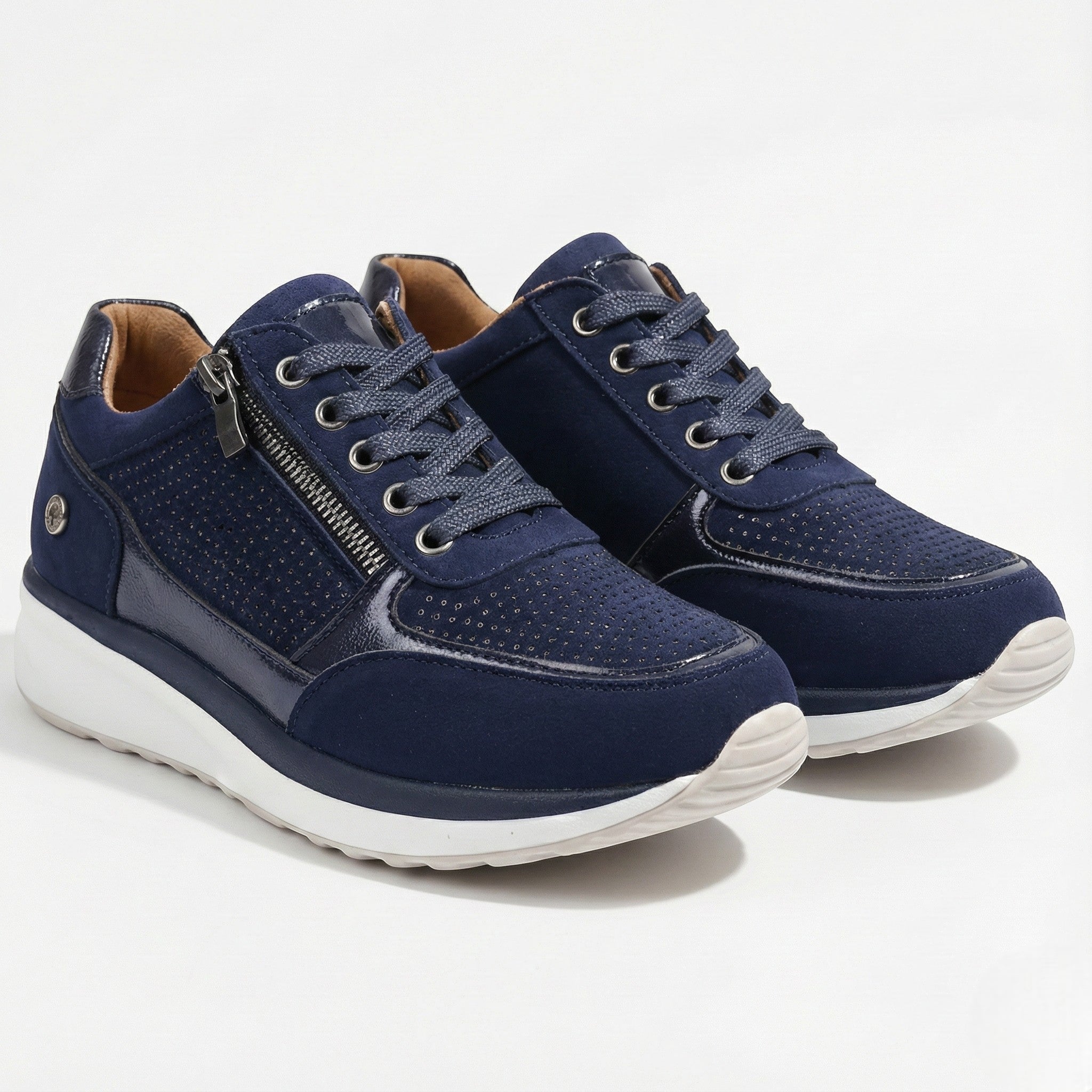 Naomi - Women's Orthopaedic Low - Top Walking Shoes - Orthopedic Shoes - Blue - Taylor & Bennett