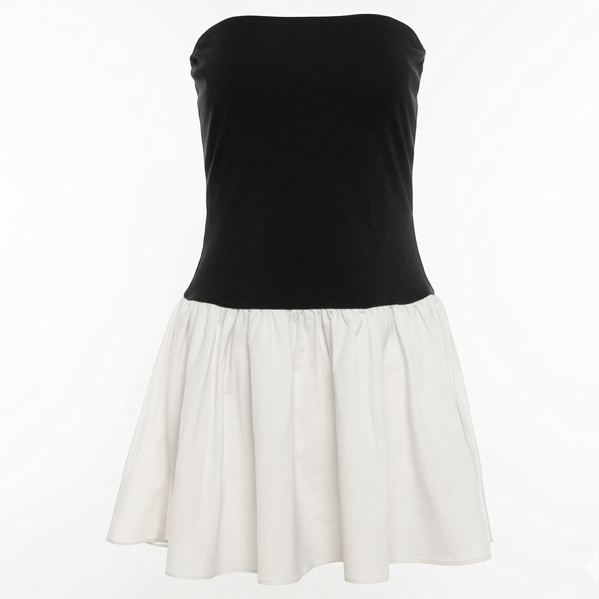 Natalia - Women's Two - Tone Strapless Mini Dress - Mini Dress - Black - Taylor & Bennett
