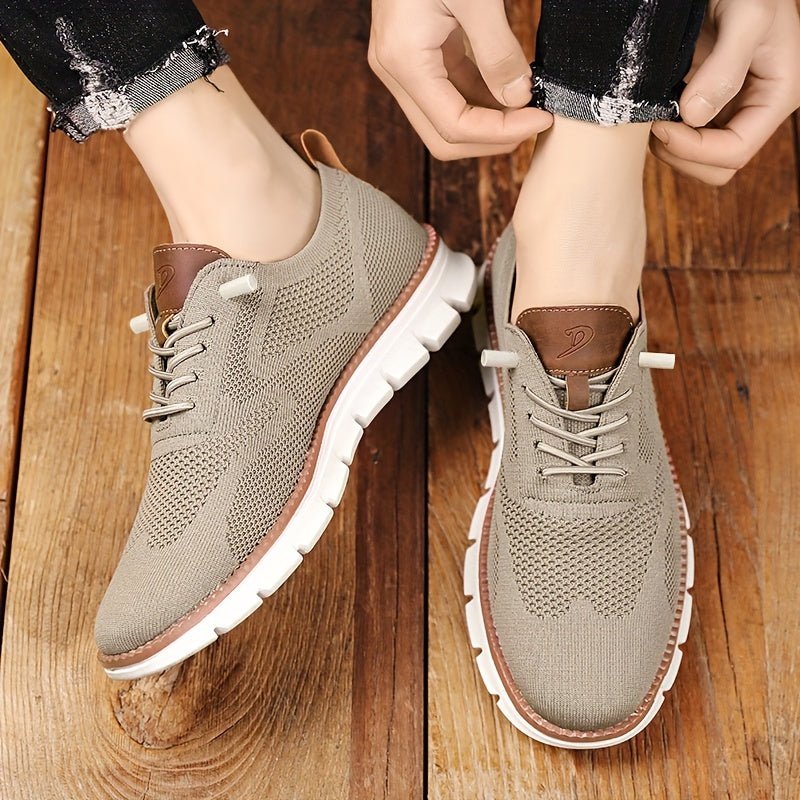 Nathan - Men's Lightweight Low - Top Trainers - Trainers - Khaki - Taylor & Bennett