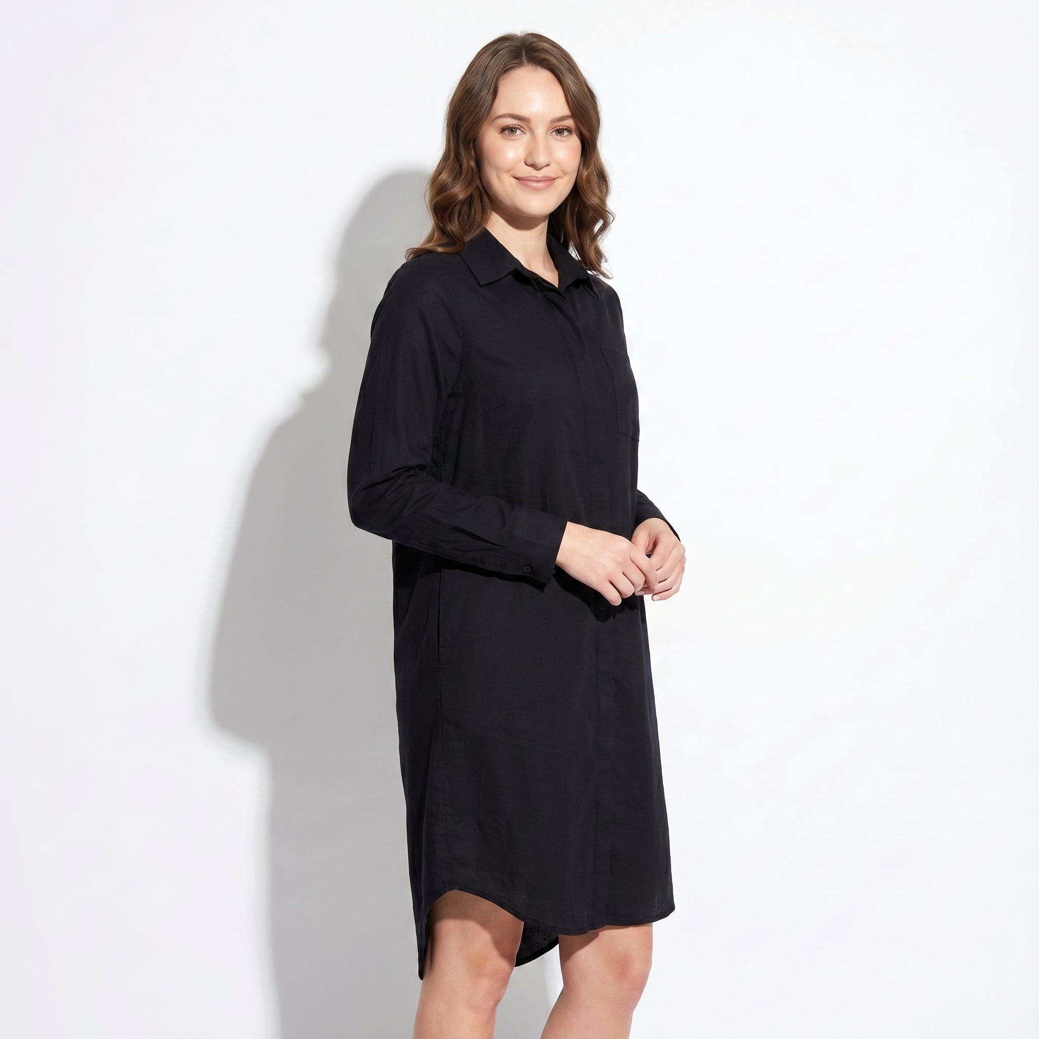 Nicole - Women's Summer Formal Midi Dress - Dress - Black - Taylor & Bennett