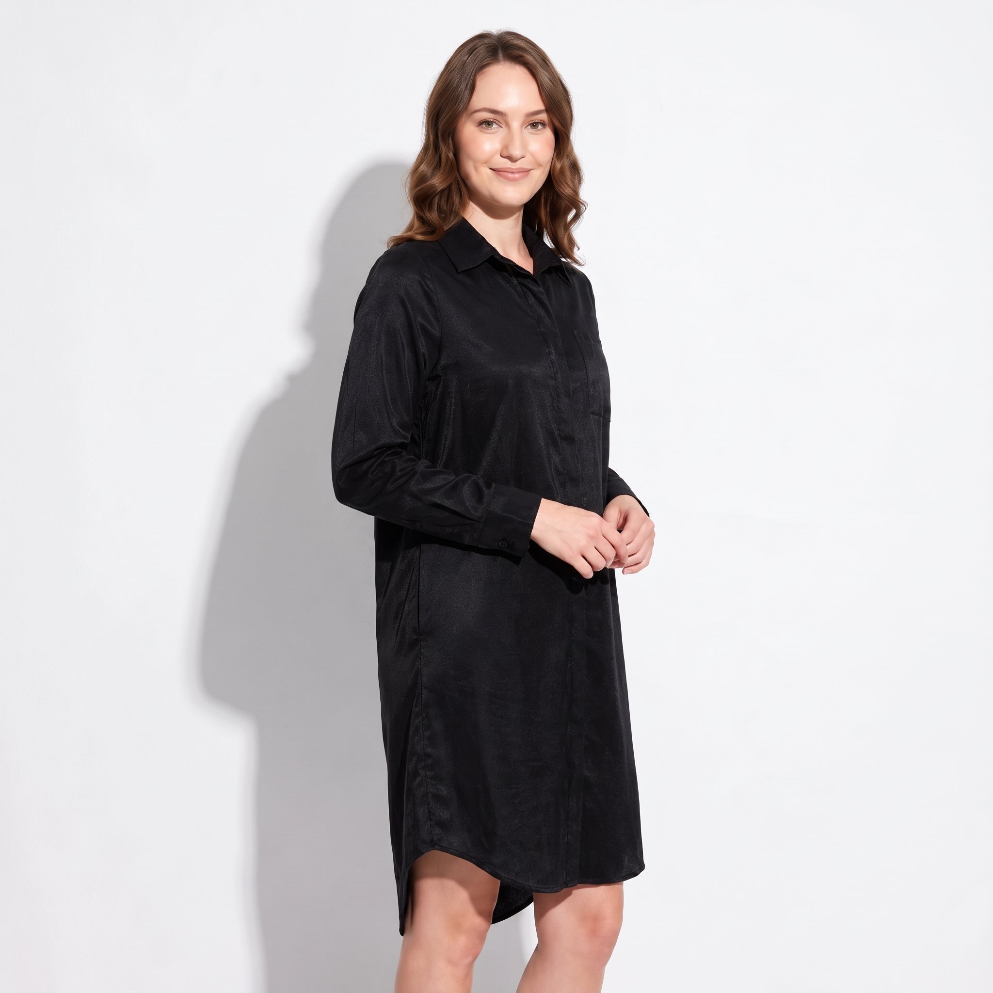 Nicole - Women's Summer Formal Midi Dress - Dress - Black - Taylor & Bennett