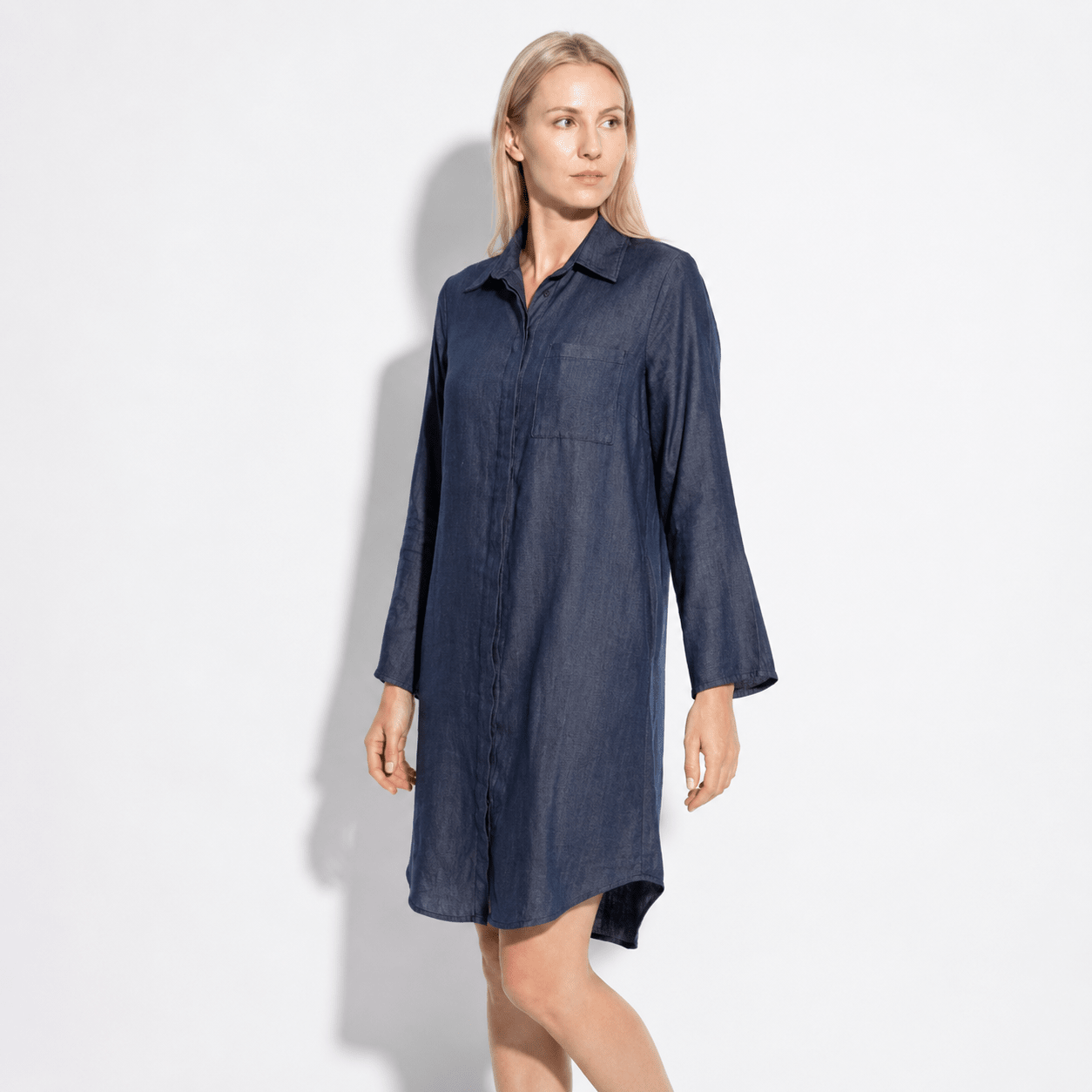 Nicole - Women's Summer Formal Midi Dress - Dress - Navy Blue - Taylor & Bennett