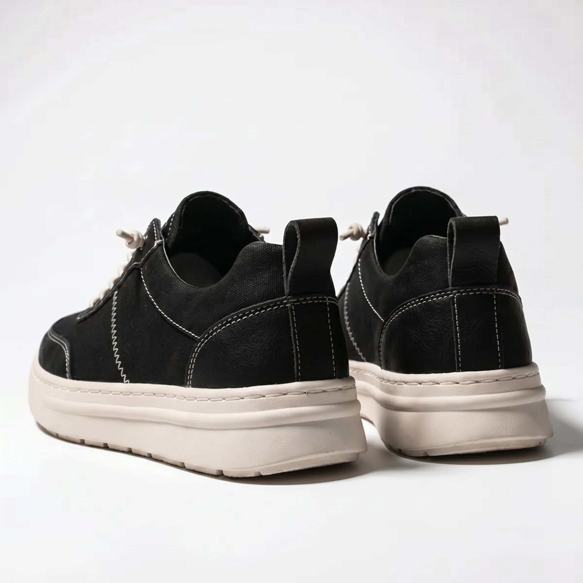 Noah - Men's Breathable Low - Top Trainers - Trainers - Black - Taylor & Bennett