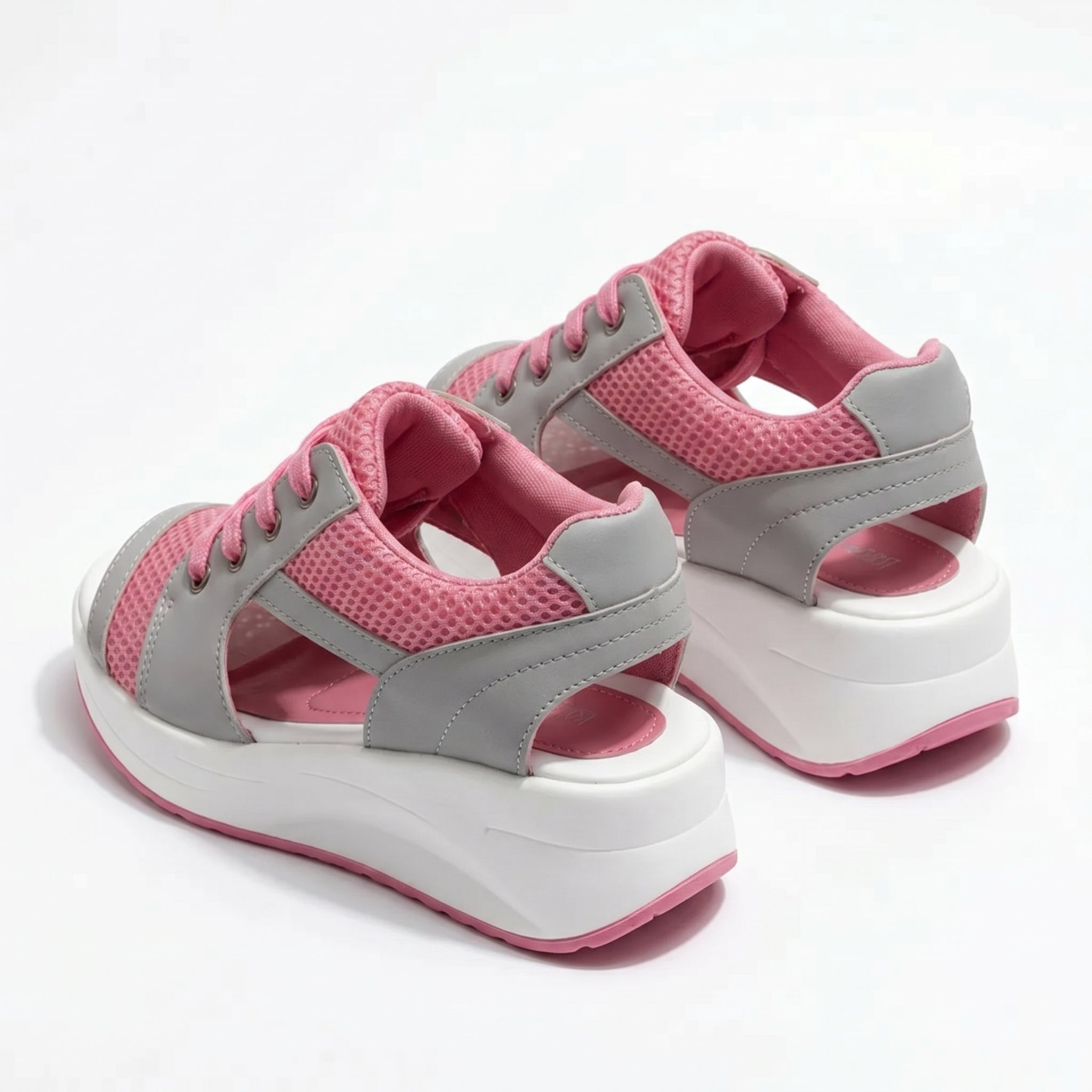 Nyla - Women's Open Toe Platform Sandals - Sandal - Pink - Taylor & Bennett