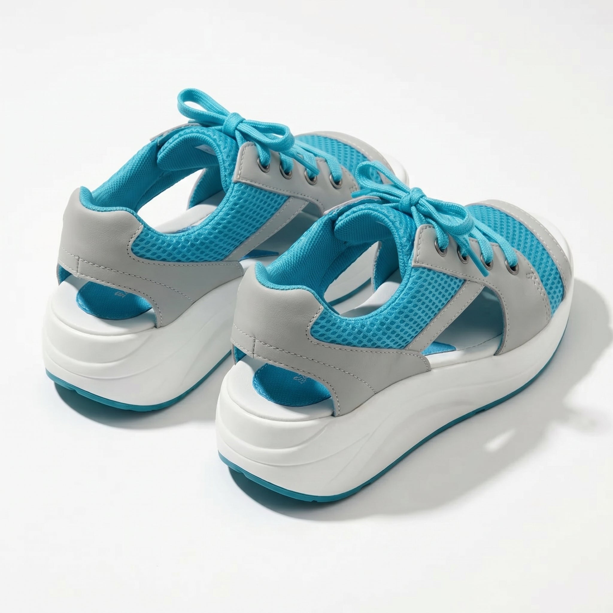 Nyla - Women's Open Toe Platform Sandals - Sandal - Blue - Taylor & Bennett