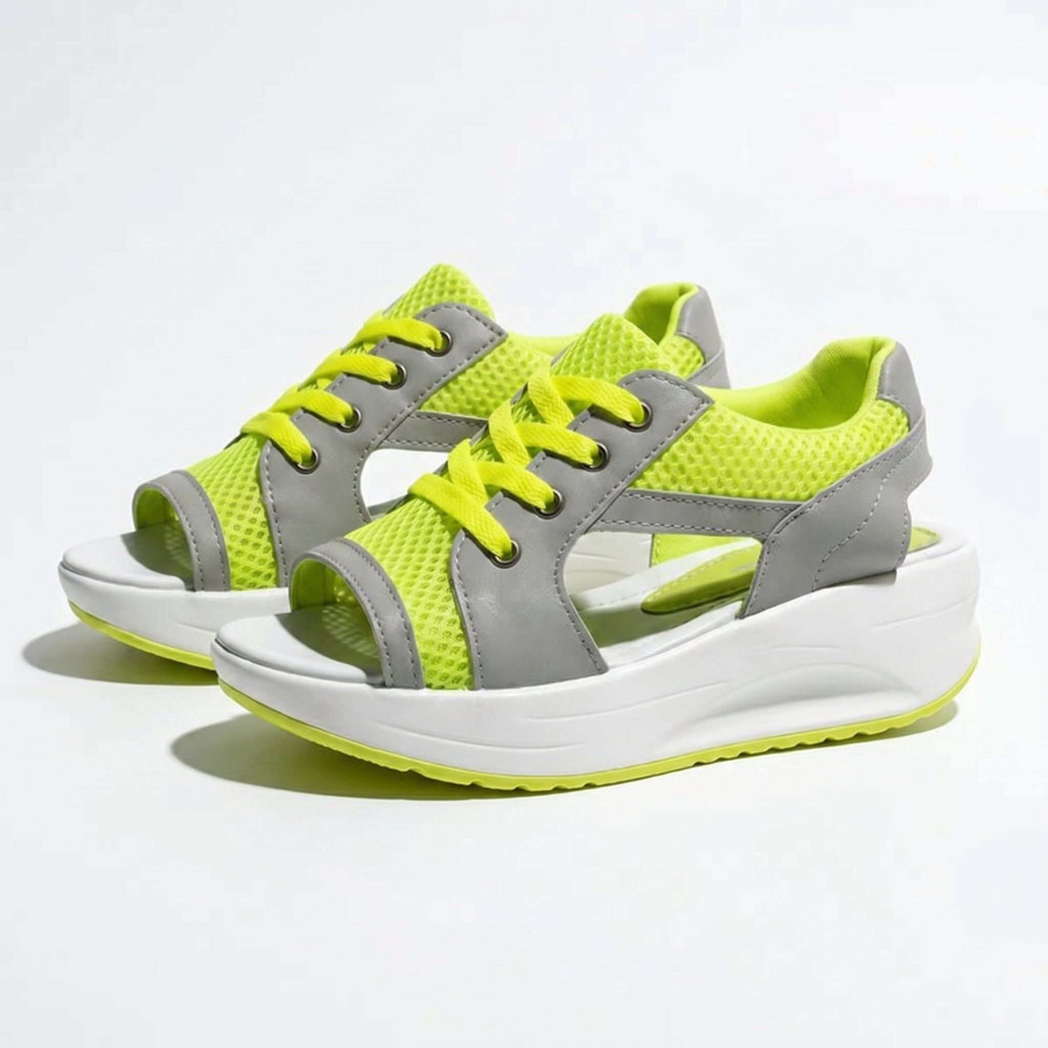 Nyla - Women's Open Toe Platform Sandals - Sandal - Green - Taylor & Bennett