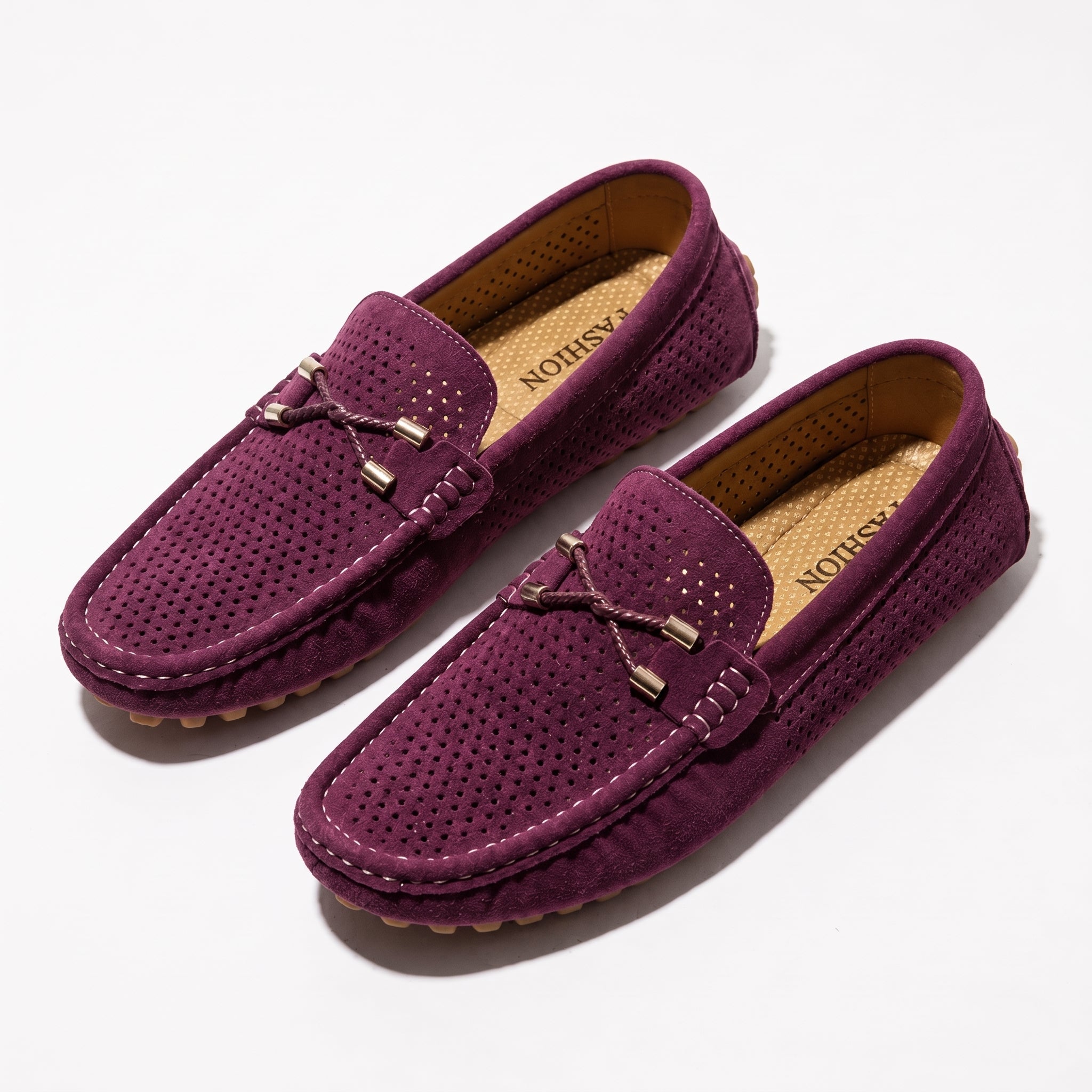 Oliver - Men's Breathable Slip-On Loafer Shoes - Flats - Burgundy - Taylor & Bennett