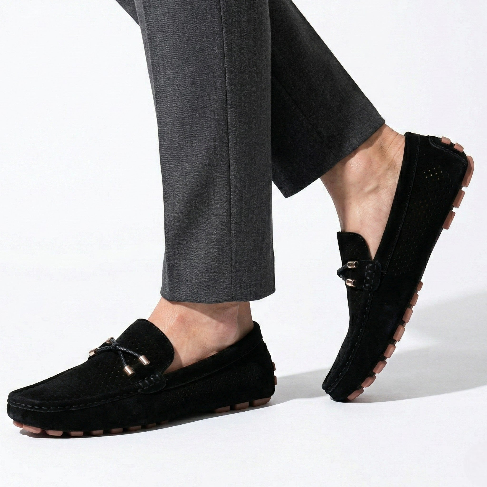 Oliver - Men's Breathable Slip - On Loafer Shoes - Loafers - Black - Taylor & Bennett