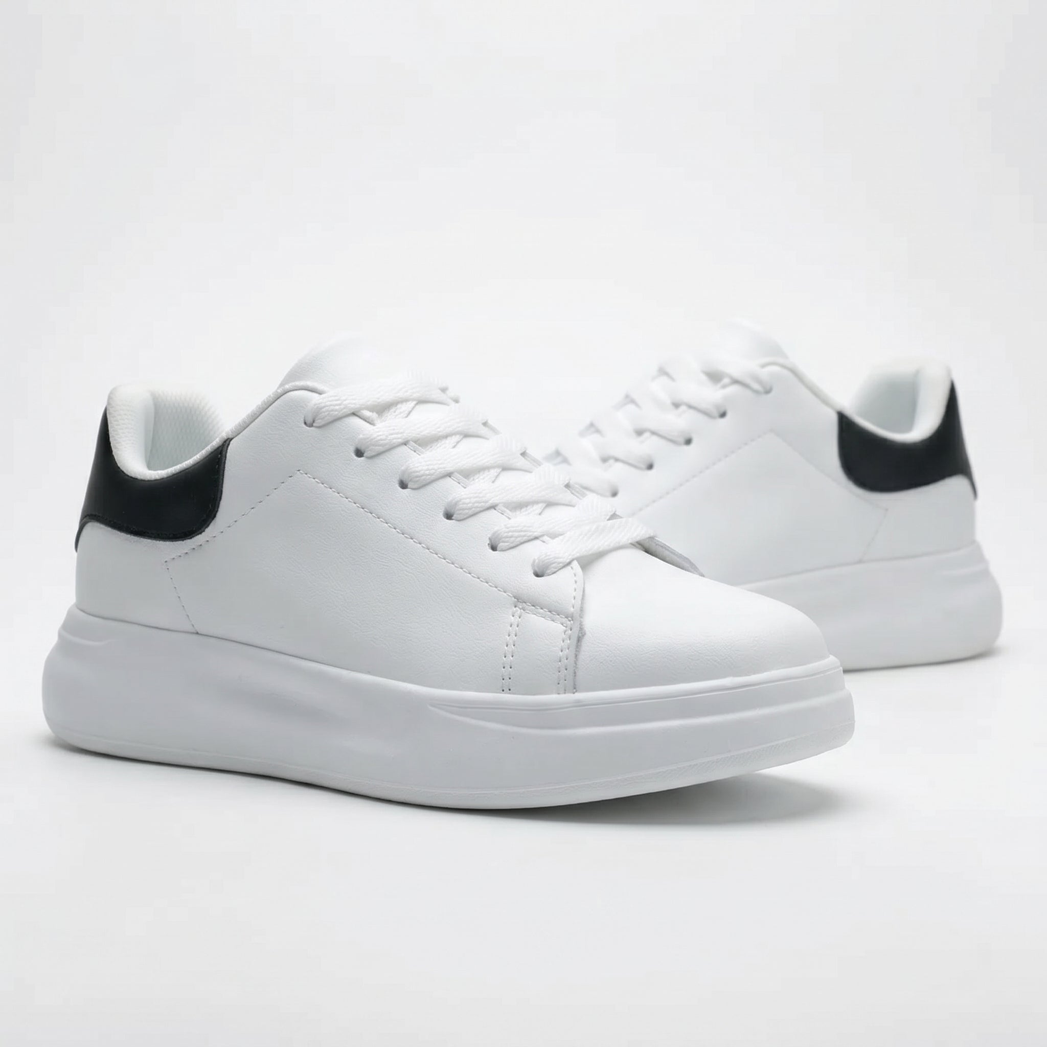 Olivia - Women's Casual Trainers - Trainers - White and Black - Taylor & Bennett