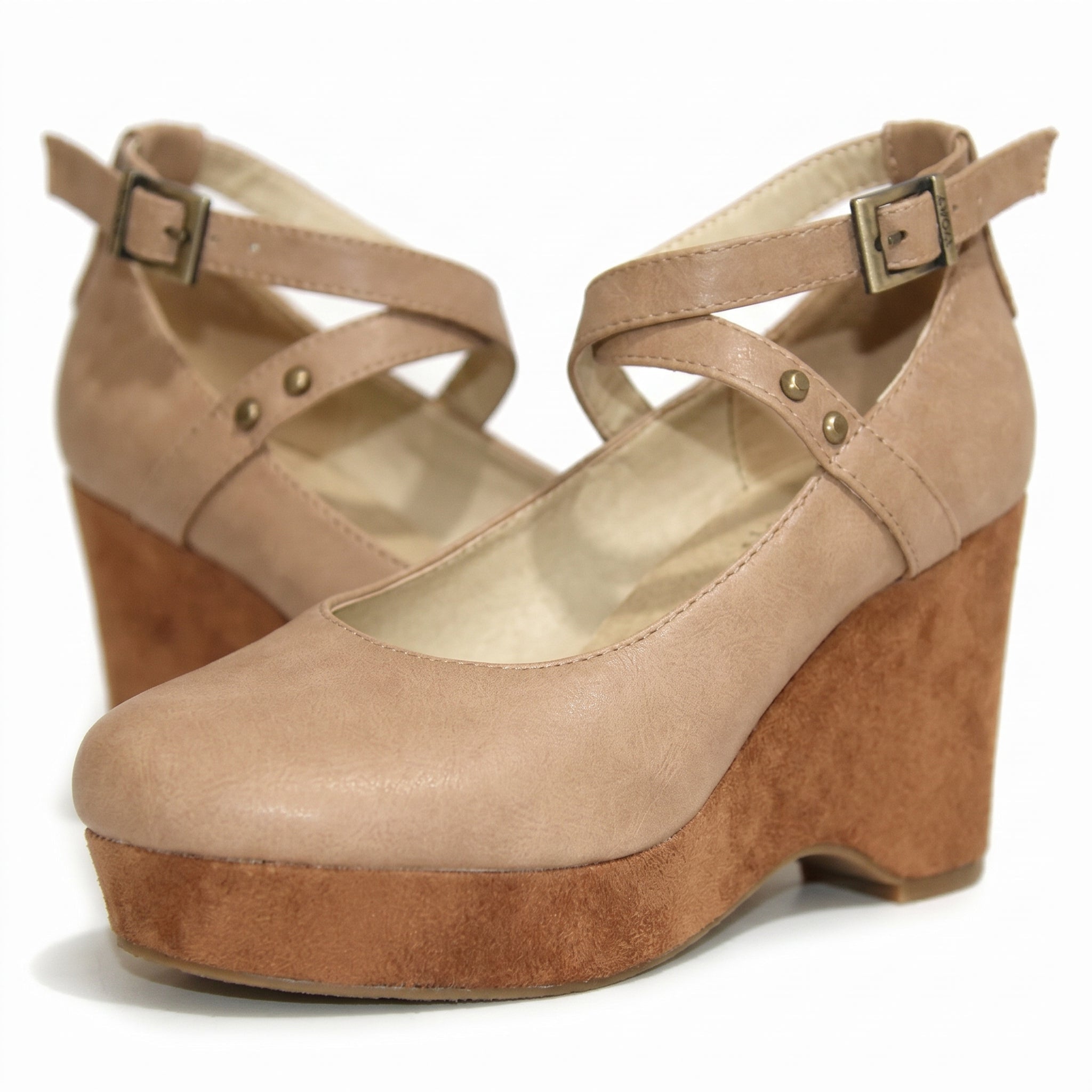Olivia - Women's Chunky Heel Sandals - Sandal - Khaki - Taylor & Bennett