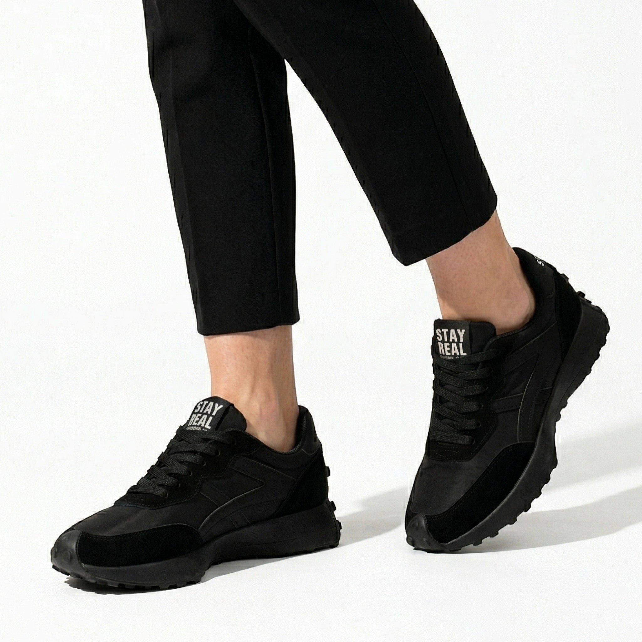 Olivia - Women's Chunky Sole Trainers - Trainers - Black - Taylor & Bennett