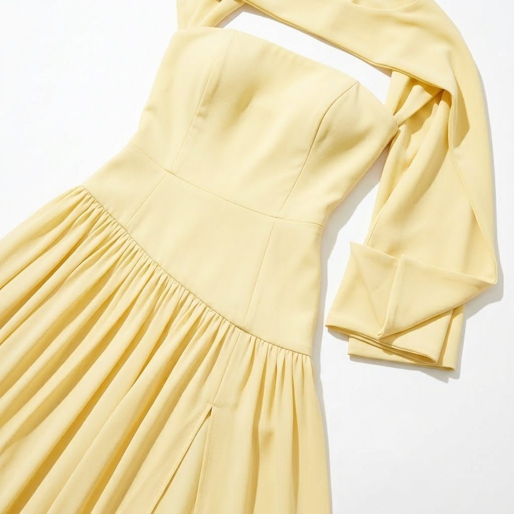 Olivia - Women's Elegant Evening Maxi Dress - Maxi Dress - Yellow - Taylor & Bennett