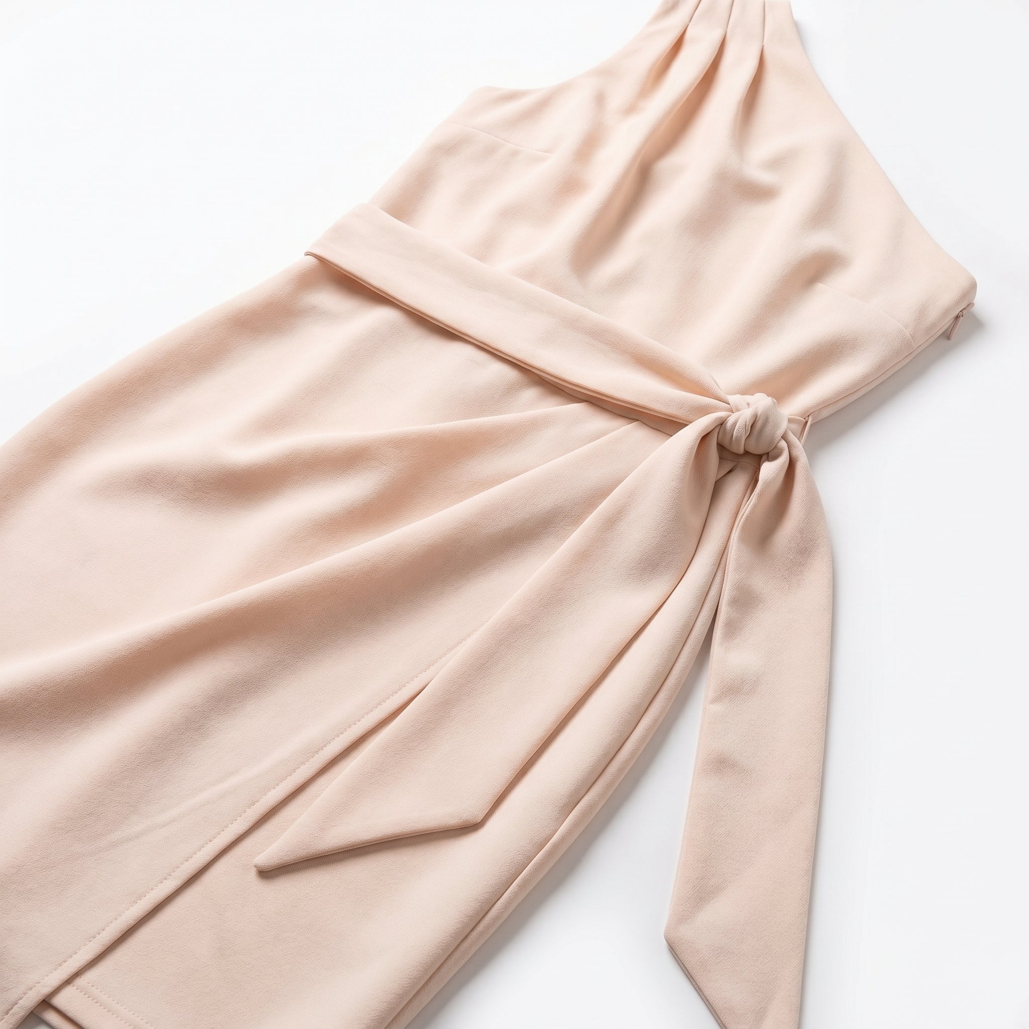Olivia - Women's One Shoulder Party Mini Dress - Dress - Beige - Taylor & Bennett