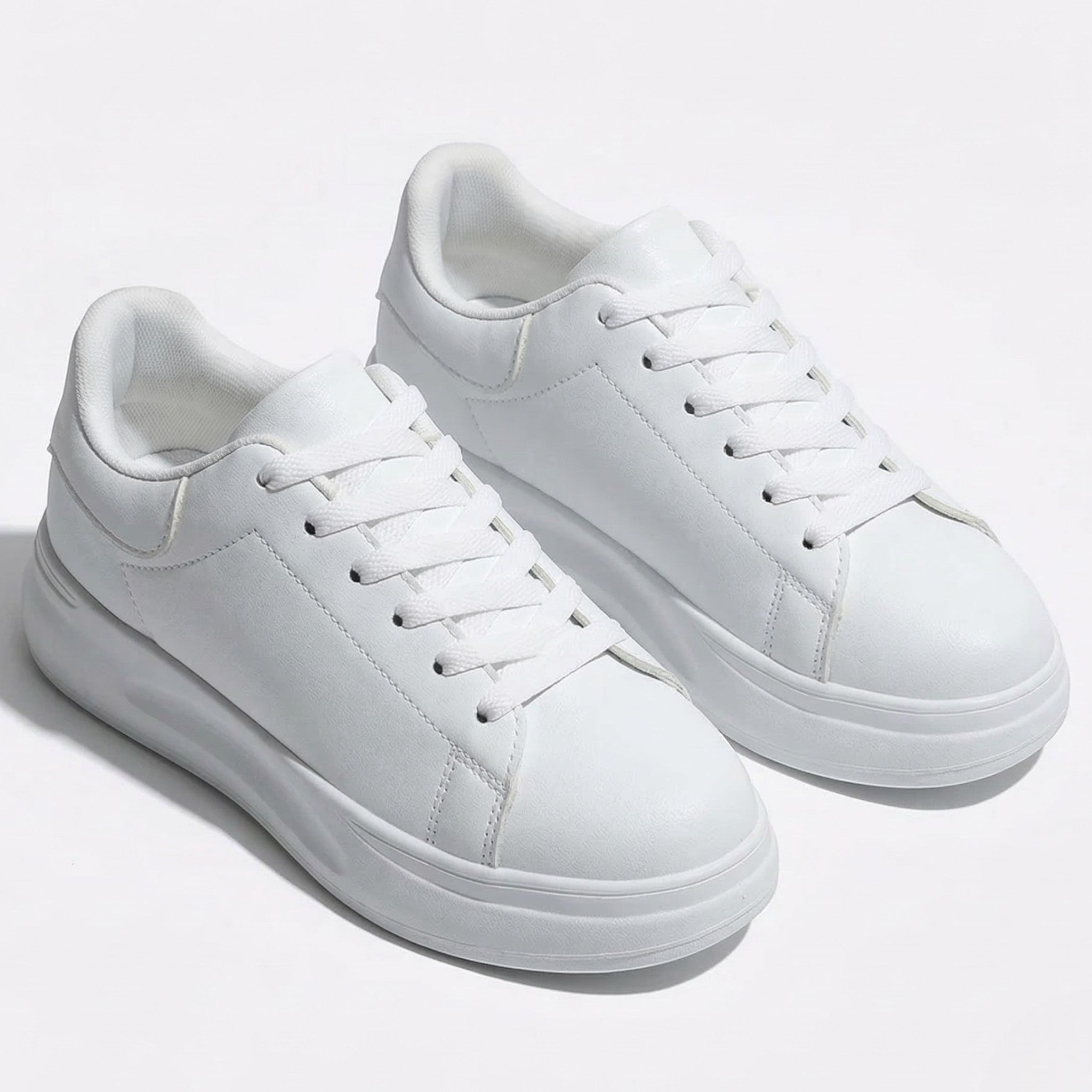 Olivia - Women's Supportive Trainers with Cushioned Sole - Trainers - White - Taylor & Bennett