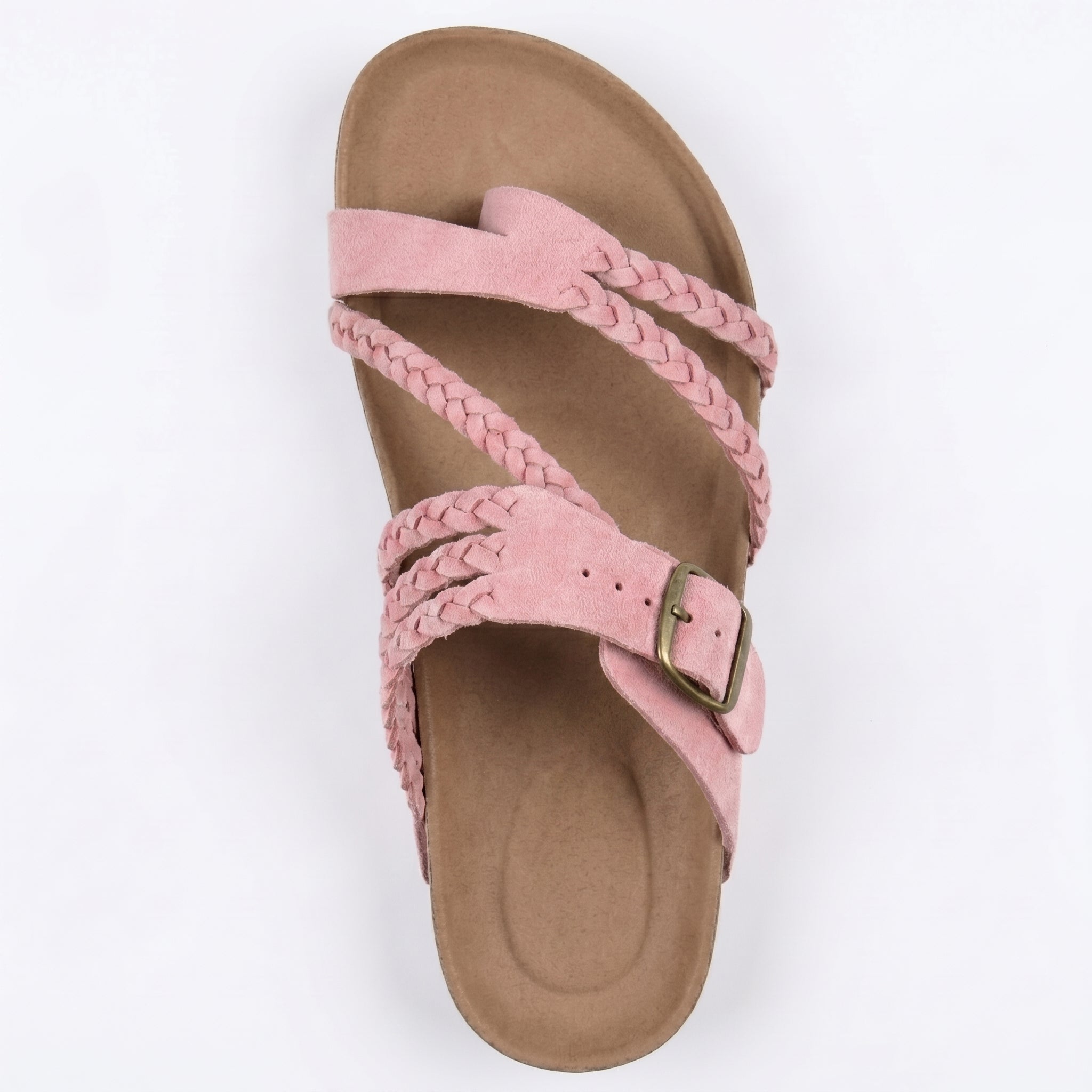 Paula - Women's Summer Braided Flat Sandals - Sandal - Pink - Taylor & Bennett