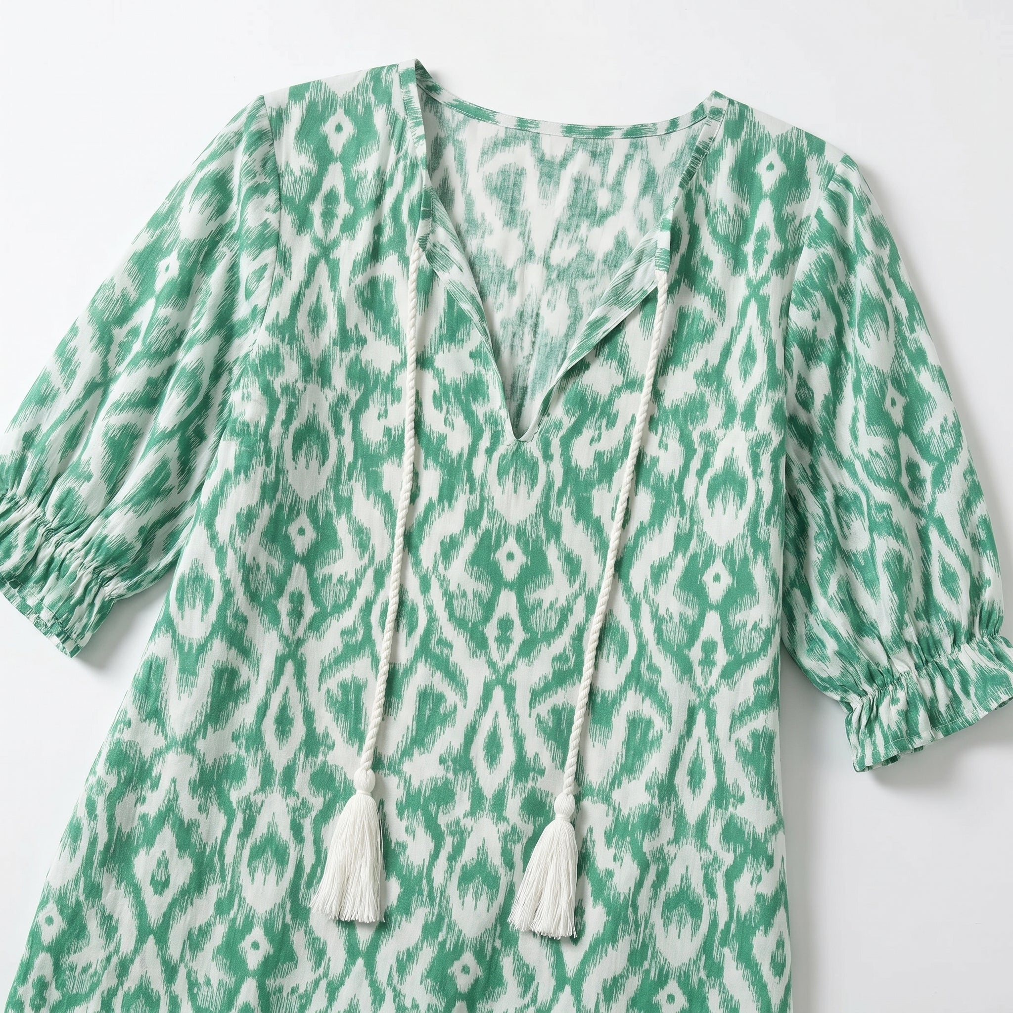Riley - Women's Summer V - Neck Maxi Dress - Dress - Green - Taylor & Bennett
