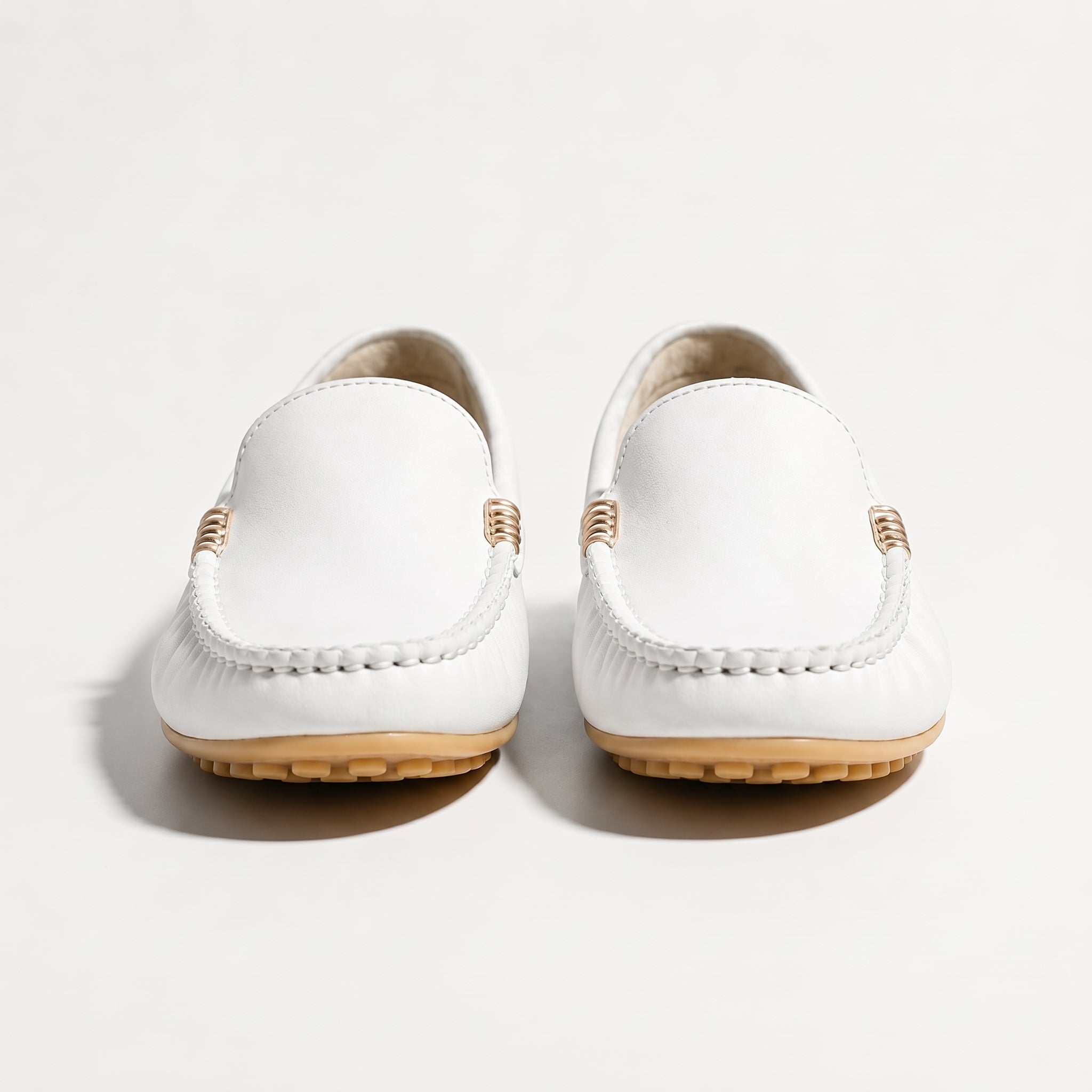 Roselyn - Women's Round Toe Orthopaedic Loafers - Loafers - White - Taylor & Bennett