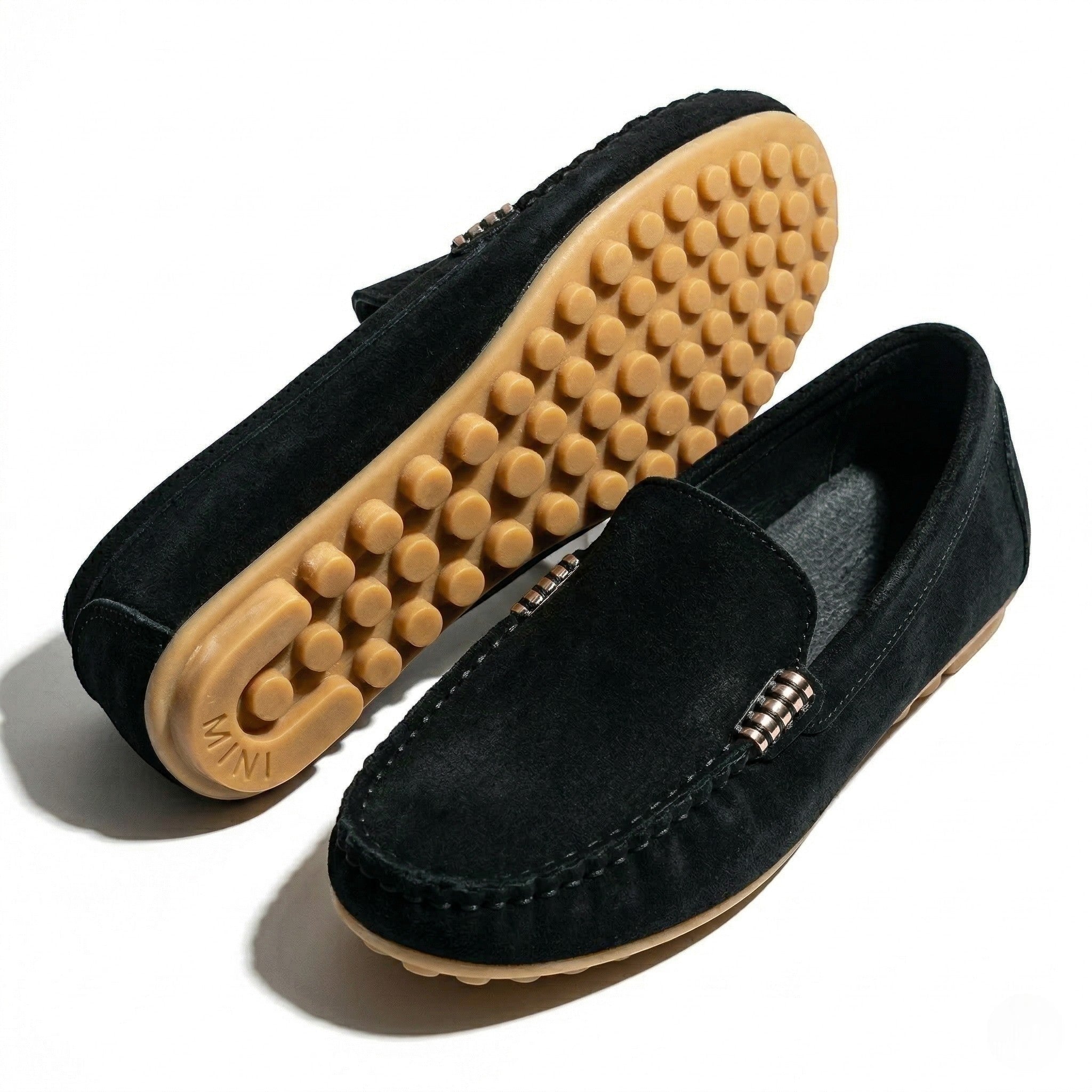 Roselyn - Women's Round Toe Slip - On Loafers - Loafers - Black - Taylor & Bennett