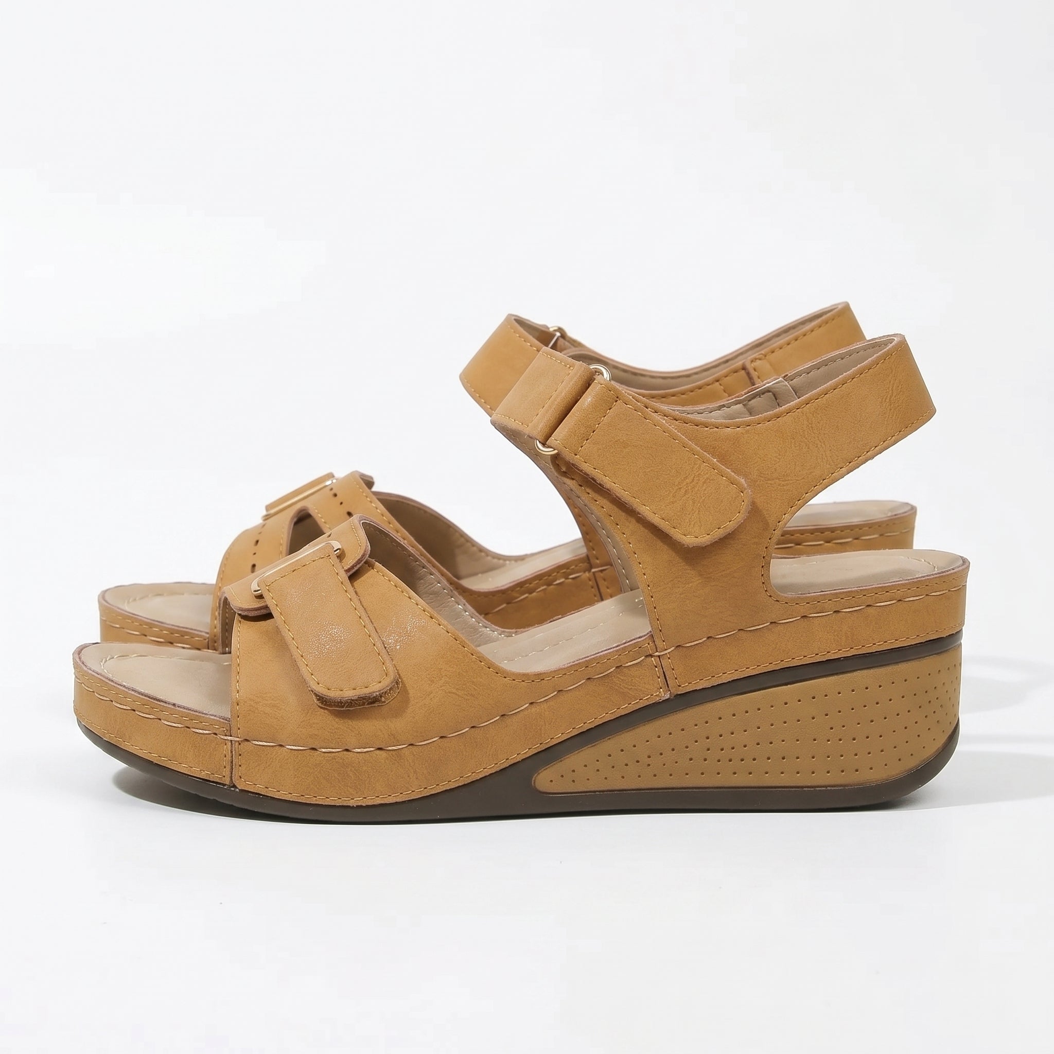 Rosie - Women's Lightweight Orthopaedic Summer Sandals - Footwear - Yellow Brown - Taylor & Bennett