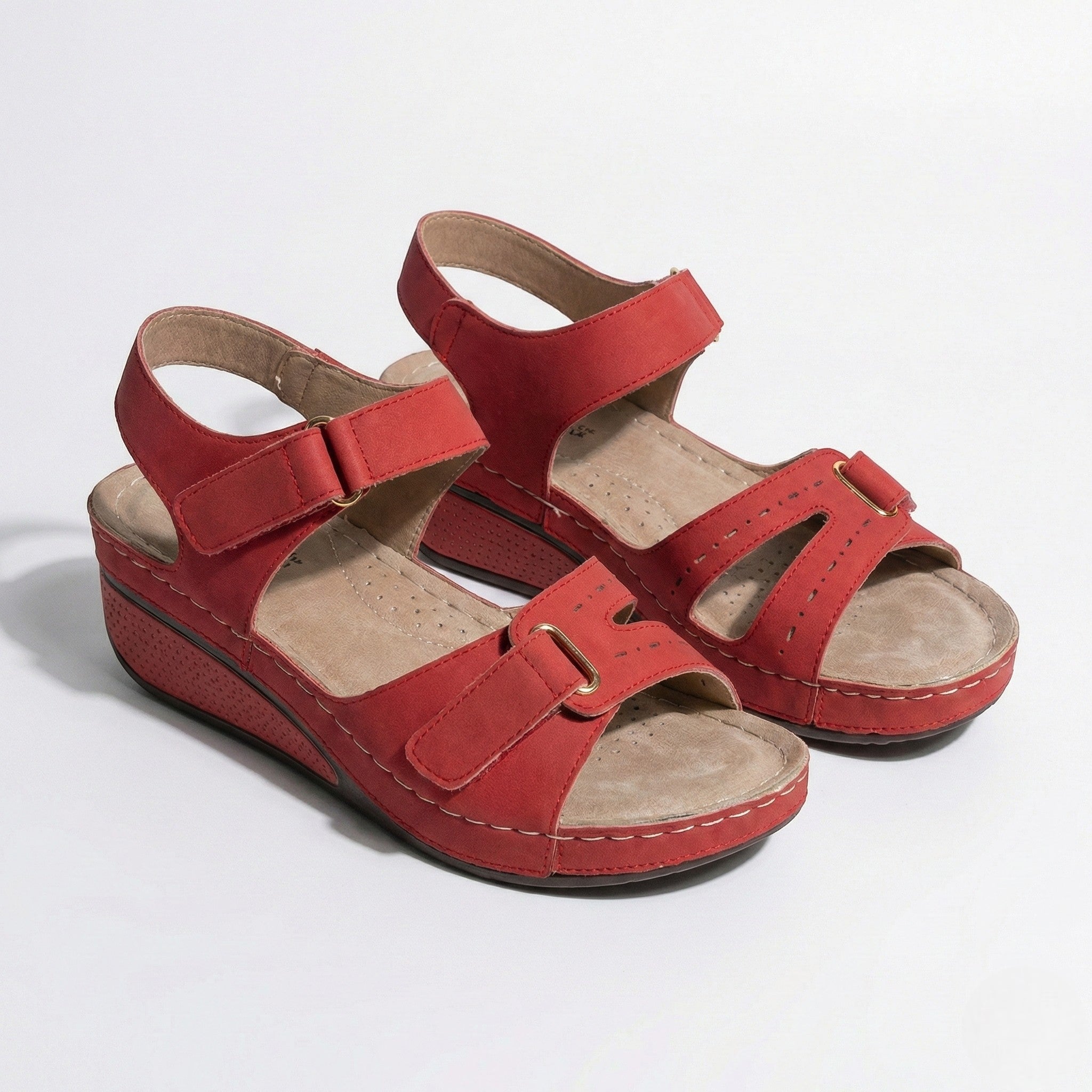 Rosie - Women's Lightweight Orthopaedic Summer Sandals - Footwear - Red - Taylor & Bennett