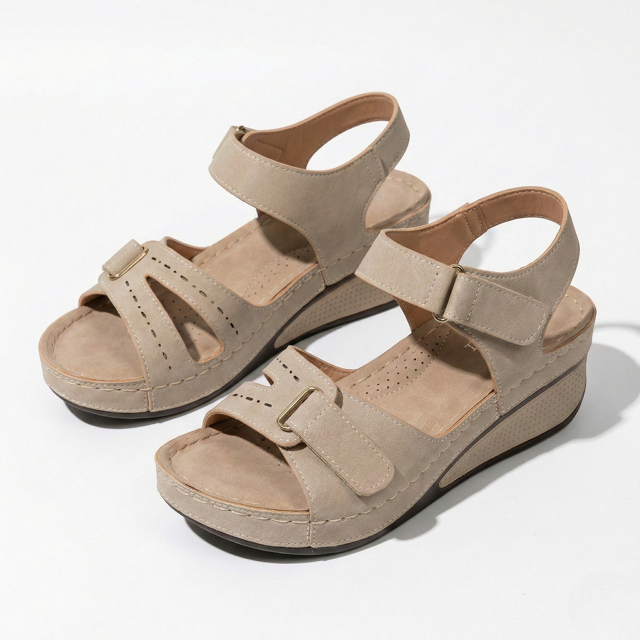 Rosie - Women's Lightweight Orthopaedic Summer Sandals - Footwear - Beige - Taylor & Bennett