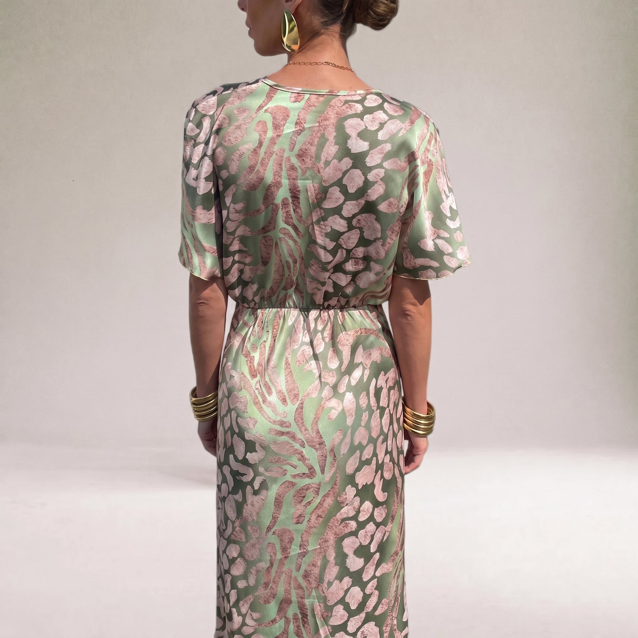 Rosie - Women's Twisted Front Wedding Guest Maxi Dress - Maxi Dress - Light Green - Taylor & Bennett