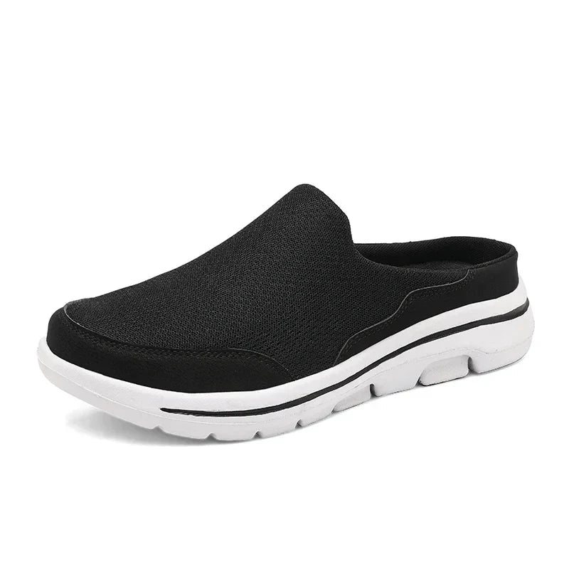 Ryan - Men's Orthopaedic Knit Mules - Shoes - Black - Taylor & Bennett